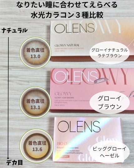 ビッグ グローイ 1Month/OLENS/1ヶ月(1MONTH)カラコンを使ったクチコミ(2枚目)