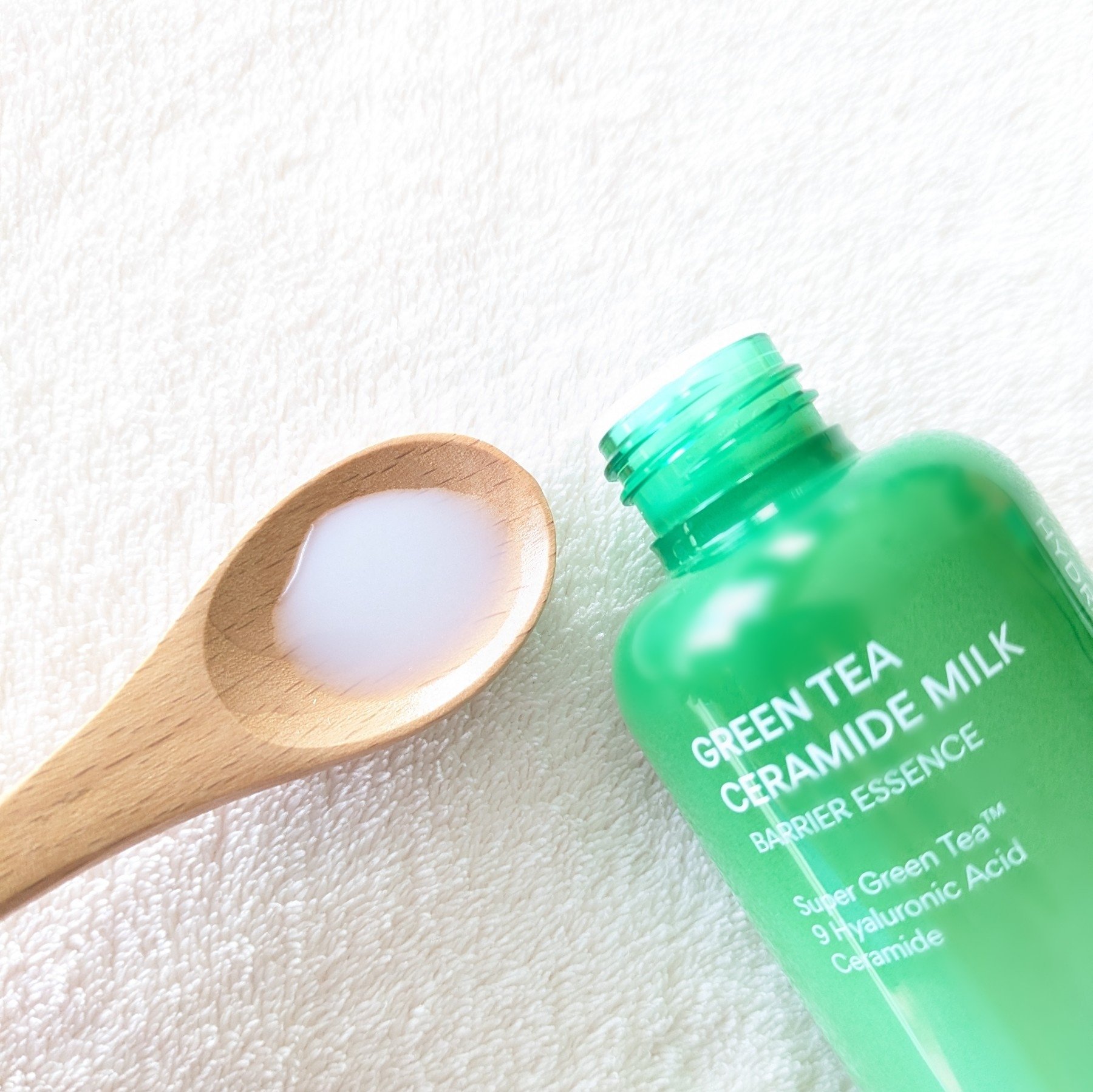 グリーンティー セラミド ミルク エッセンストナー/innisfree/化粧水を使ったクチコミ（2枚目）