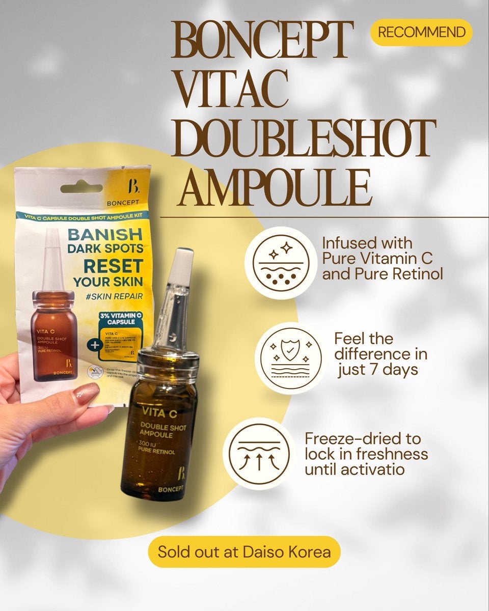 ビタC凍結乾燥ダブルショットアンプルキット/BONCEPT/美容液を使ったクチコミ（1枚目）