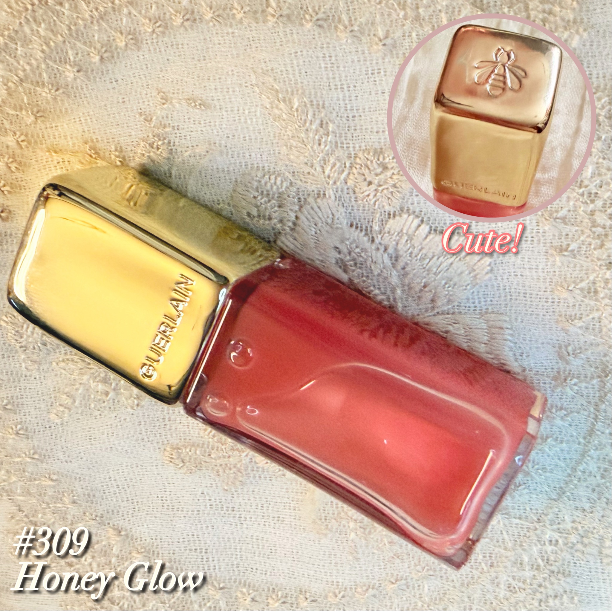 キスキス ビー グロウ オイル/GUERLAIN/リップグロスを使ったクチコミ（3枚目）