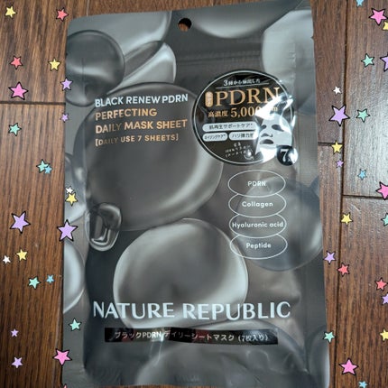 ブラックPDRN デイリーシートマスク/ネイチャーリパブリック/シートマスク・パックを使ったクチコミ(1枚目)