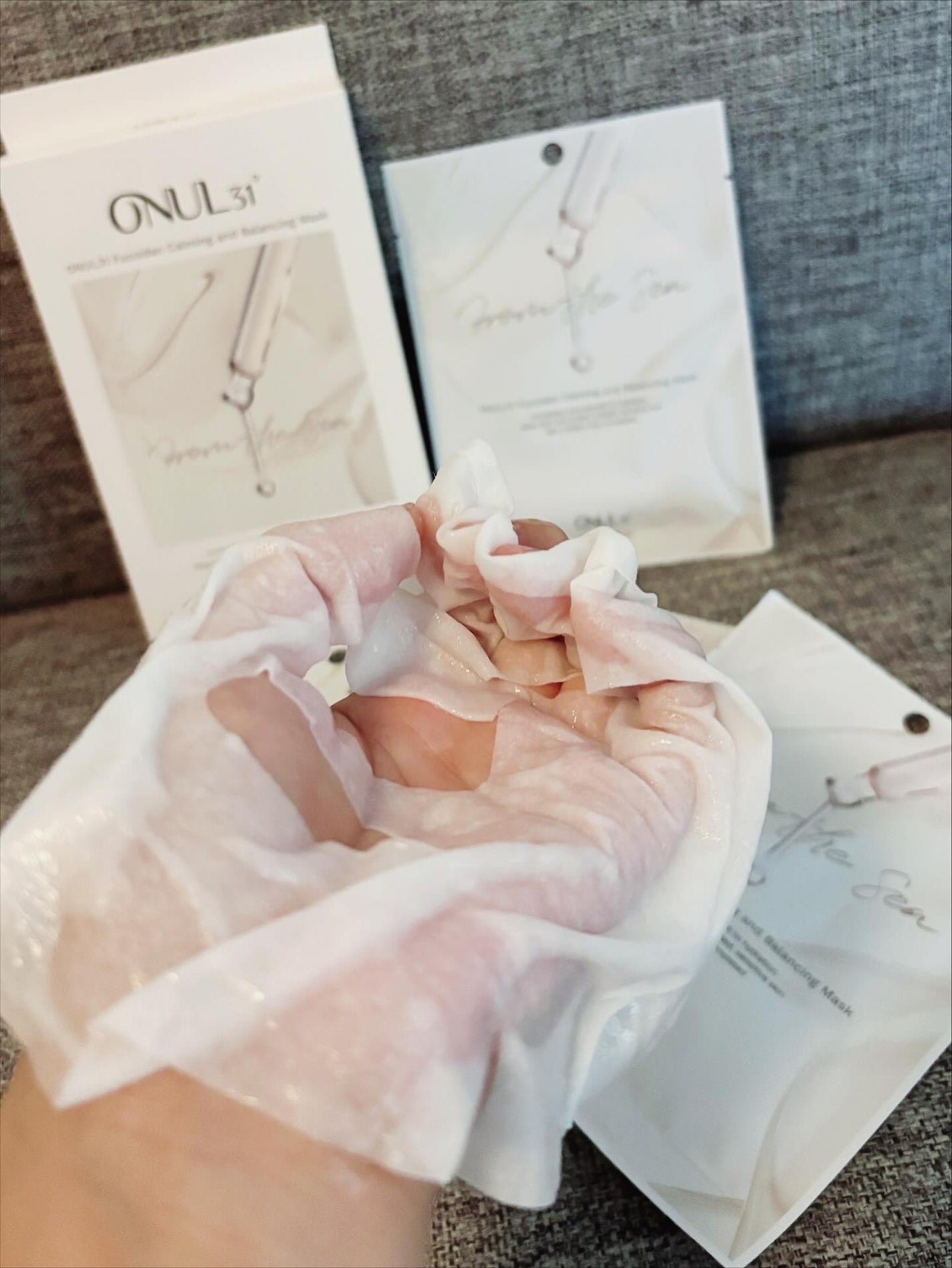 フコイダンカーミング&バランシングマスク/ONUL31/シートマスク・パックを使ったクチコミ(4枚目)