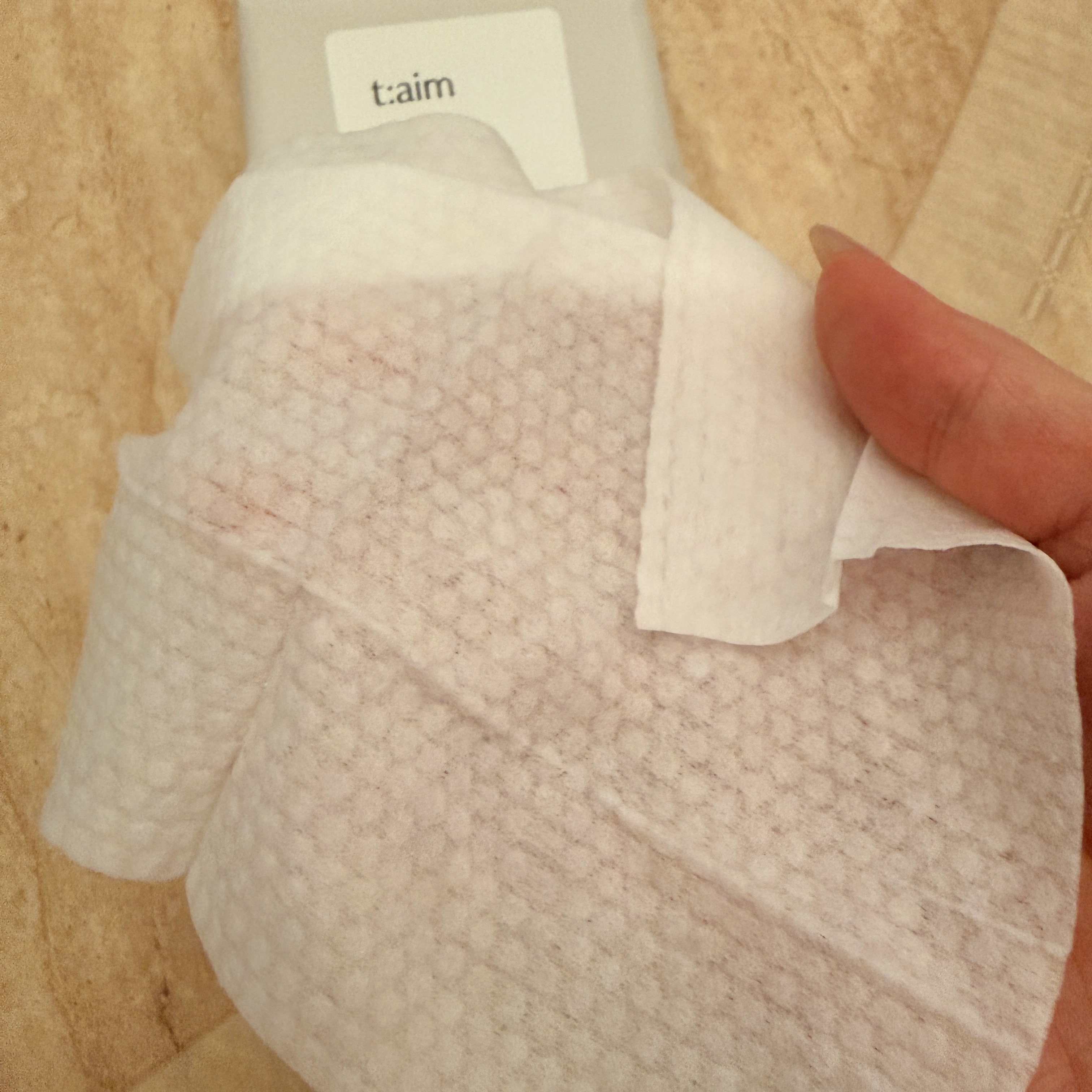 ティエイム クレンジングティッシュ/t:aim/クレンジングシートを使ったクチコミ（3枚目）