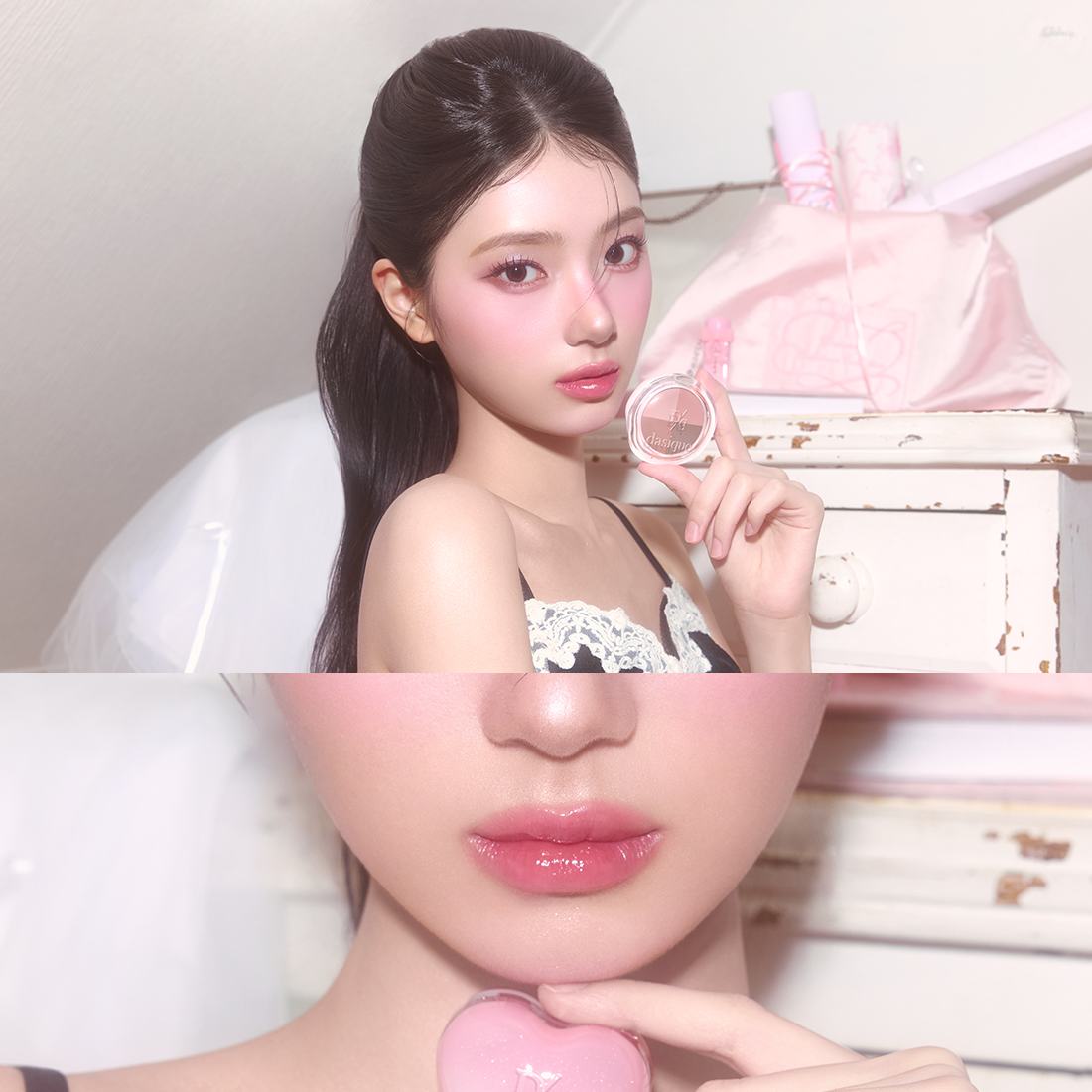 🩰 Balletcore Collection 🎀
バレリーナのターンのように、優雅に舞うピンクとホワイト。
柔らかなスワールカラーが唇に透明感のある輝きを添えるグロウリップポット💋

♡ 01 ピンクフリル — 
ピーチニュアンスが