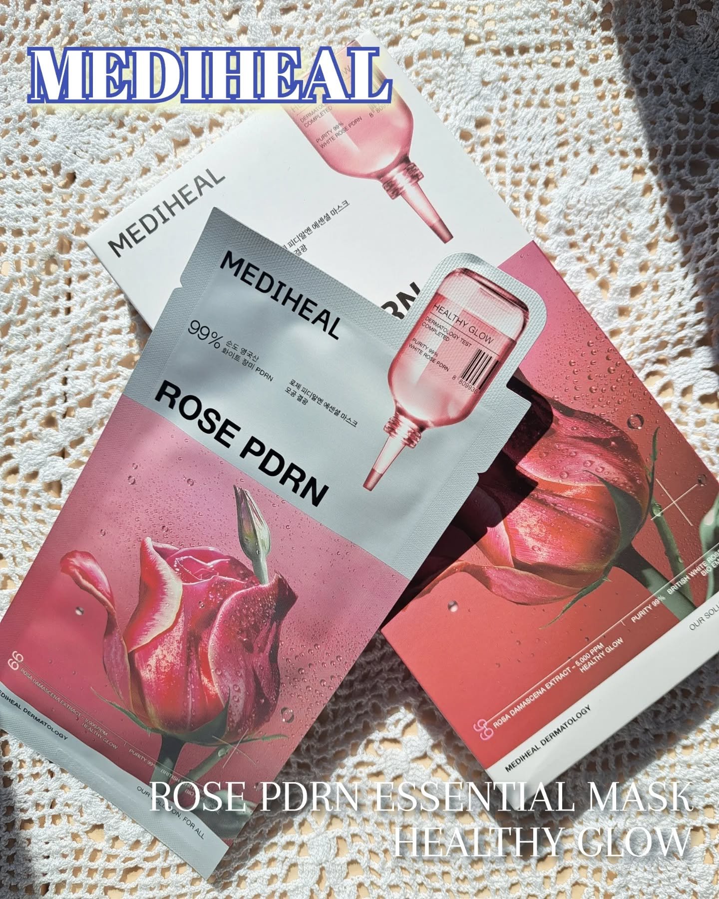 ‧₊˚⊹特別な日の前日や、ちょっとしたご褒美ケアに🌹

MEDIHEAL様より提供
ROSE PDRN ESSENTIAL MASK HEALTHY GLOWをお試しさせていただきました🎁

​開けた瞬間、ひたひたのエッセンスをたっぷり