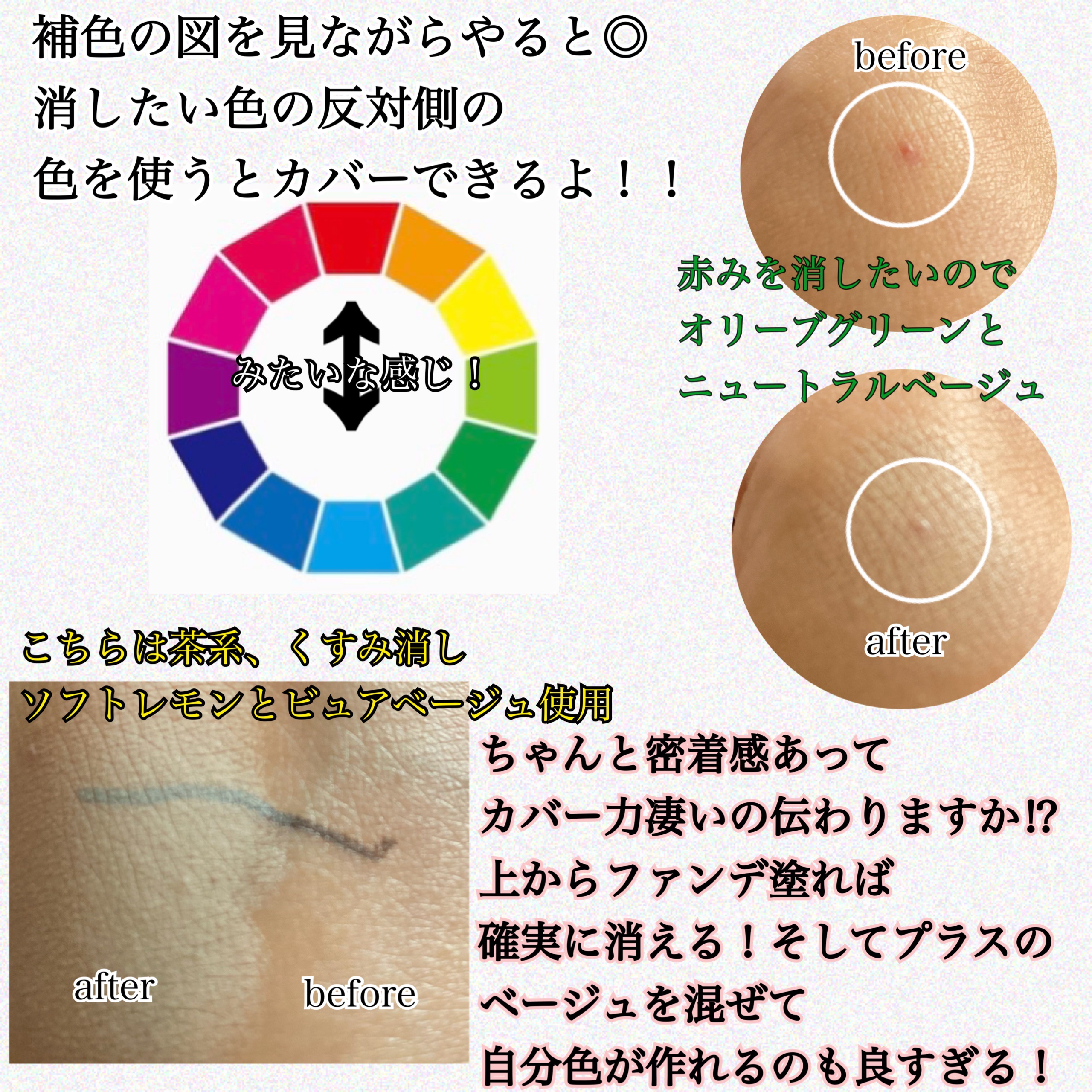 コンシールブレンダーパレット/LUNA/パレットコンシーラーを使ったクチコミ（3枚目）