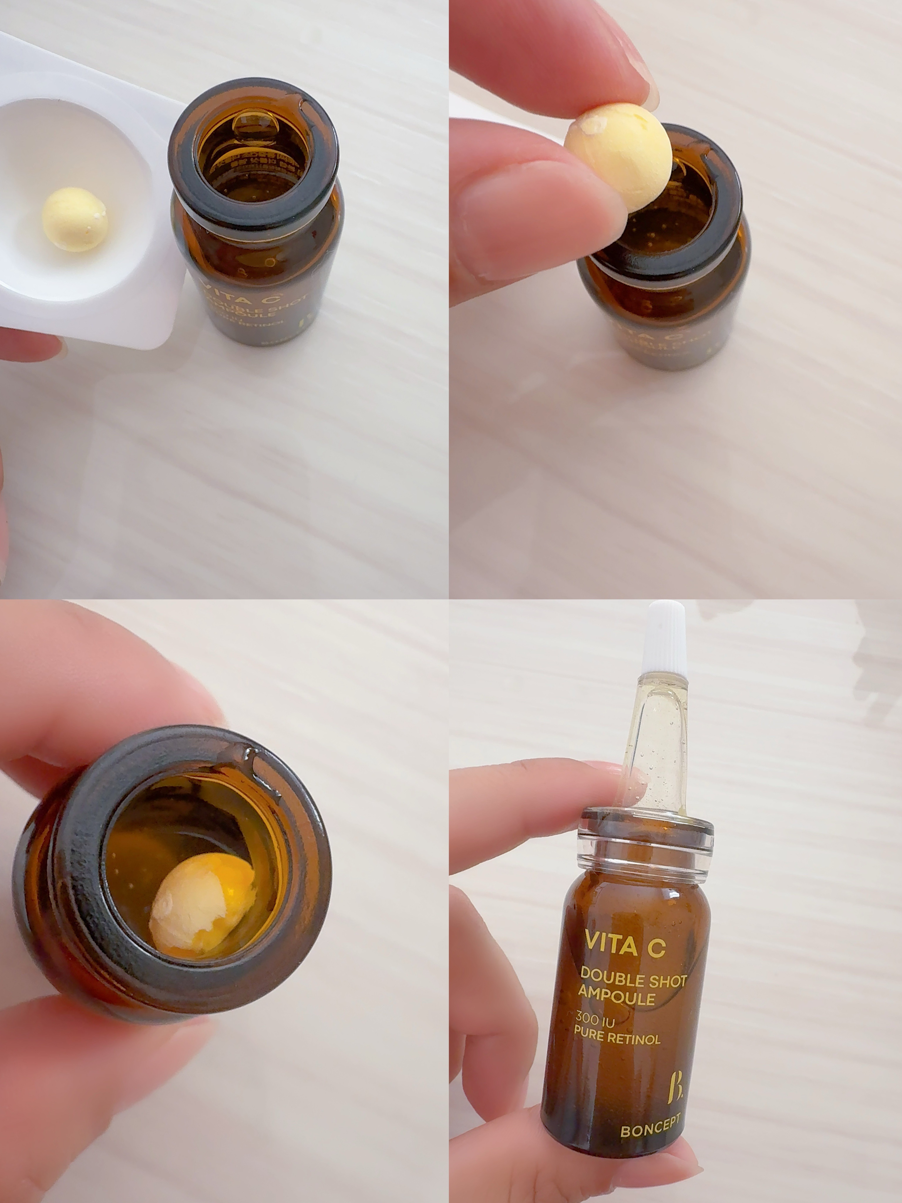 ビタC凍結乾燥ダブルショットアンプルキット/BONCEPT/美容液を使ったクチコミ（2枚目）
