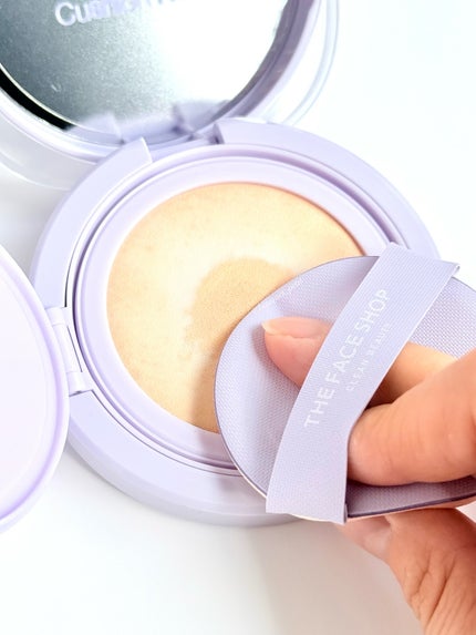 インクラスティングクッションメッシュグロウ/THE FACE SHOP/クッションファンデーションを使ったクチコミ(4枚目)