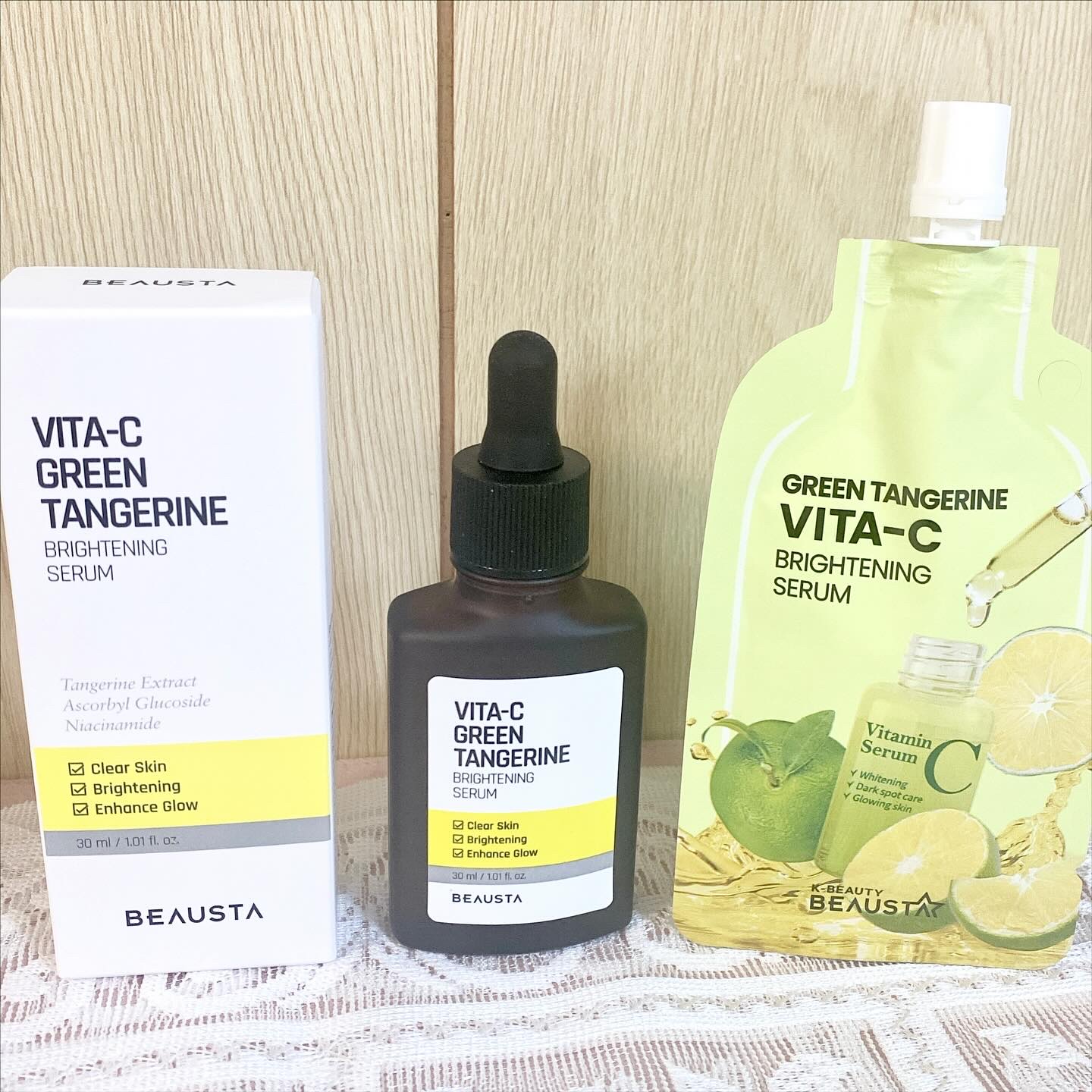 VITA-Cグリーンタンジェリンセラム/BEAUSTA/美容液を使ったクチコミ（1枚目）