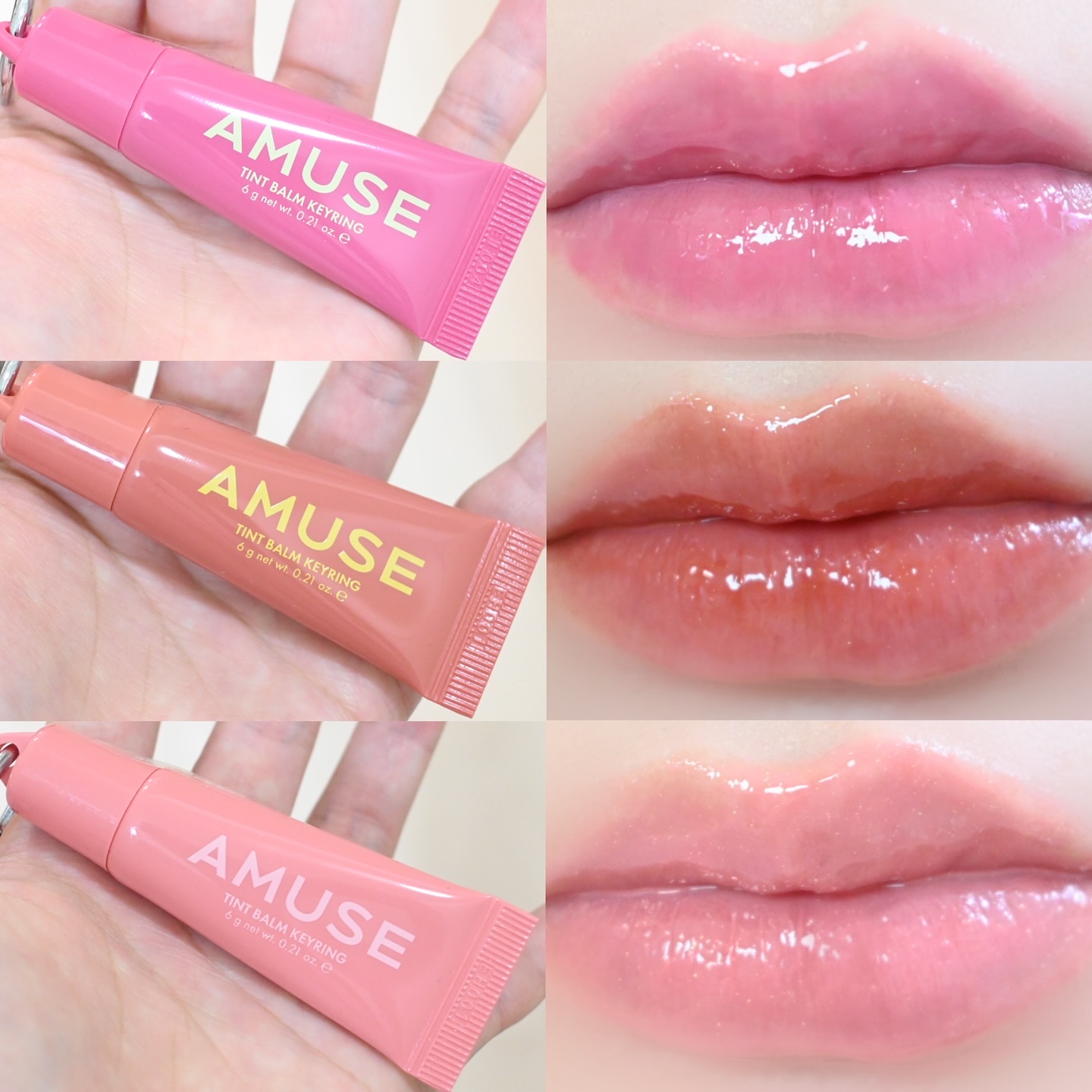 ケア/ティントバームキーリング/AMUSE/リップグロスを使ったクチコミ（1枚目）