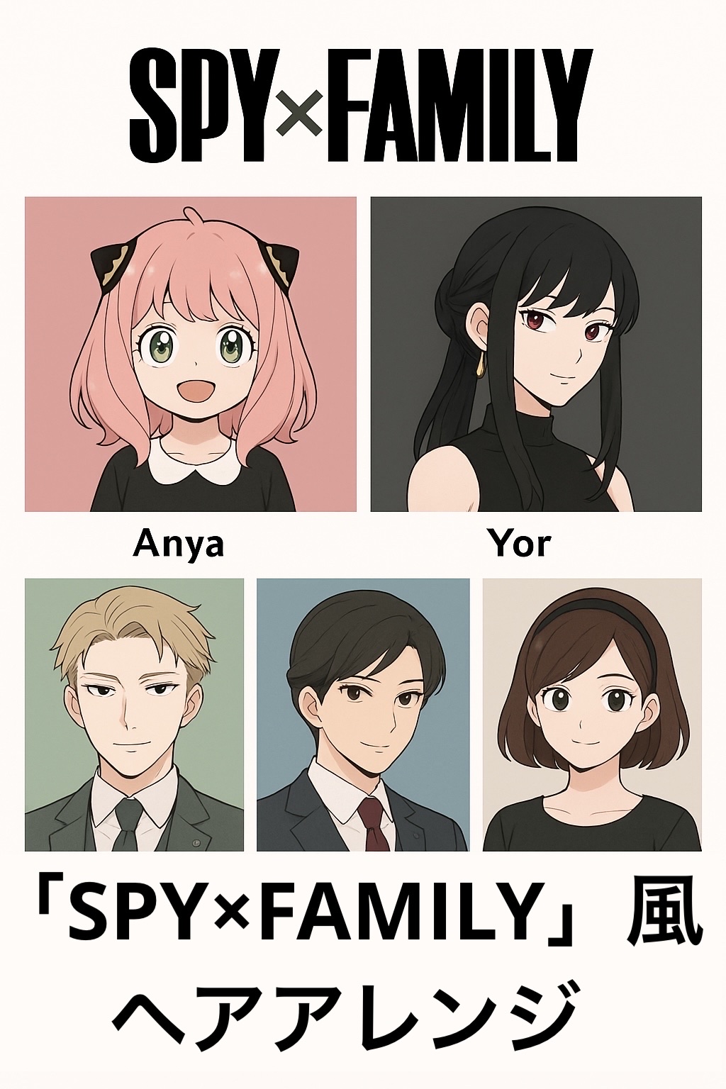 パイン株式会社 アーニャアメのクチコミ「💣SPY×FAMILY風
ヘアアレンジ＆ヘアカラーまとめ💣

⸻

🩷 アーニャ風（元気で天真.....」（1枚目）