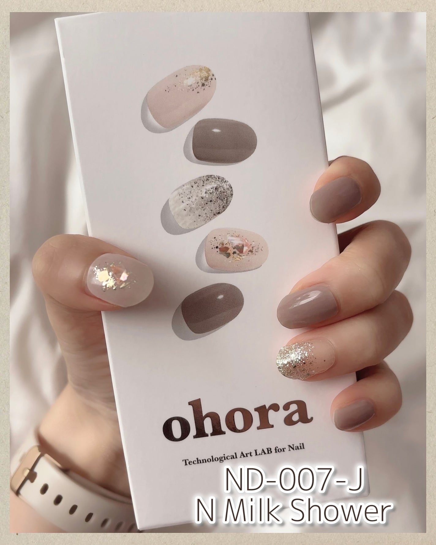 セミキュアジェルネイル(ハンド)/ohora/ネイルシールを使ったクチコミ(1枚目)