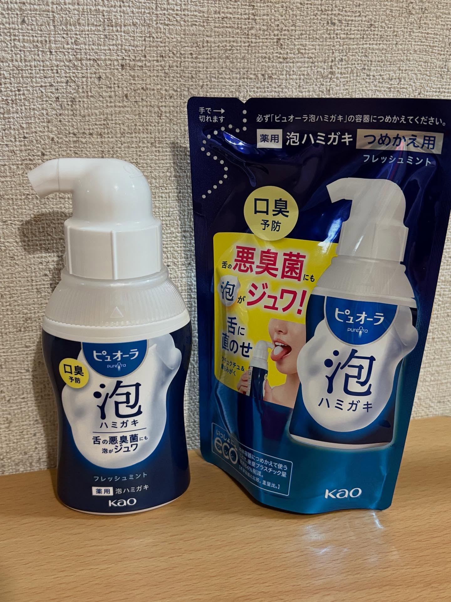 ピュオーラ 泡ハミガキ フレッシュミント つめかえ用 100ml/ピュオーラ/歯磨き粉を使ったクチコミ（1枚目）