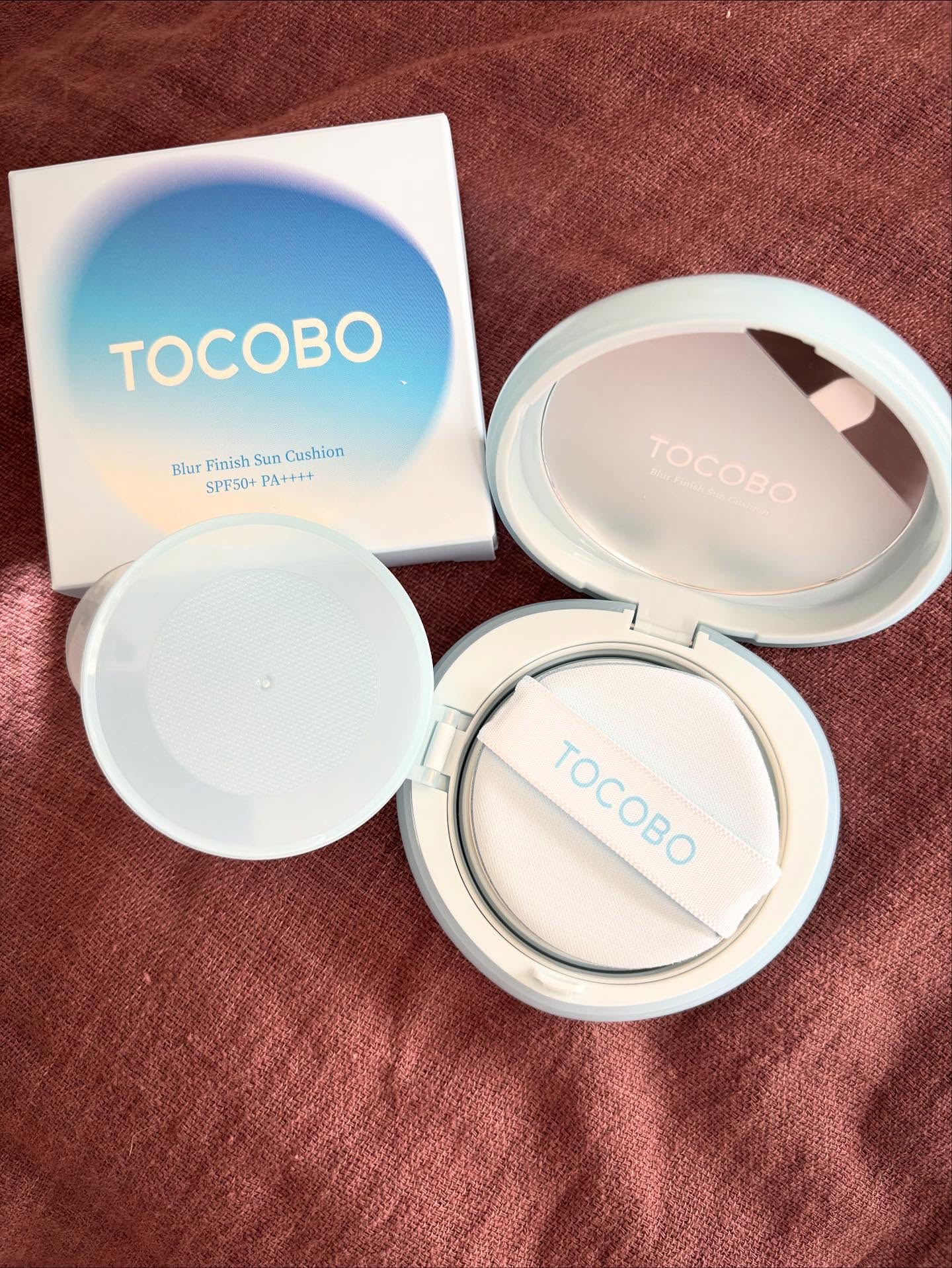 ブラーフィニッシュサンクッション/TOCOBO/日焼け止めパウダーを使ったクチコミ（2枚目）