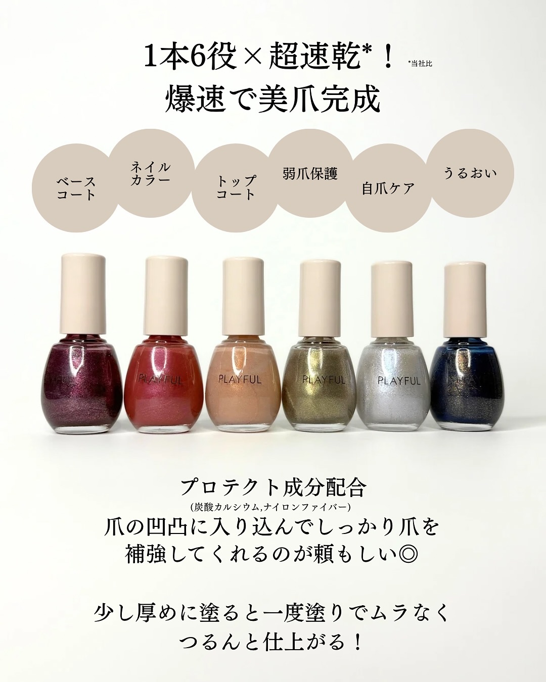 プレイフル アップデートネイル/PLAYFUL/オールインワンネイルを使ったクチコミ（2枚目）