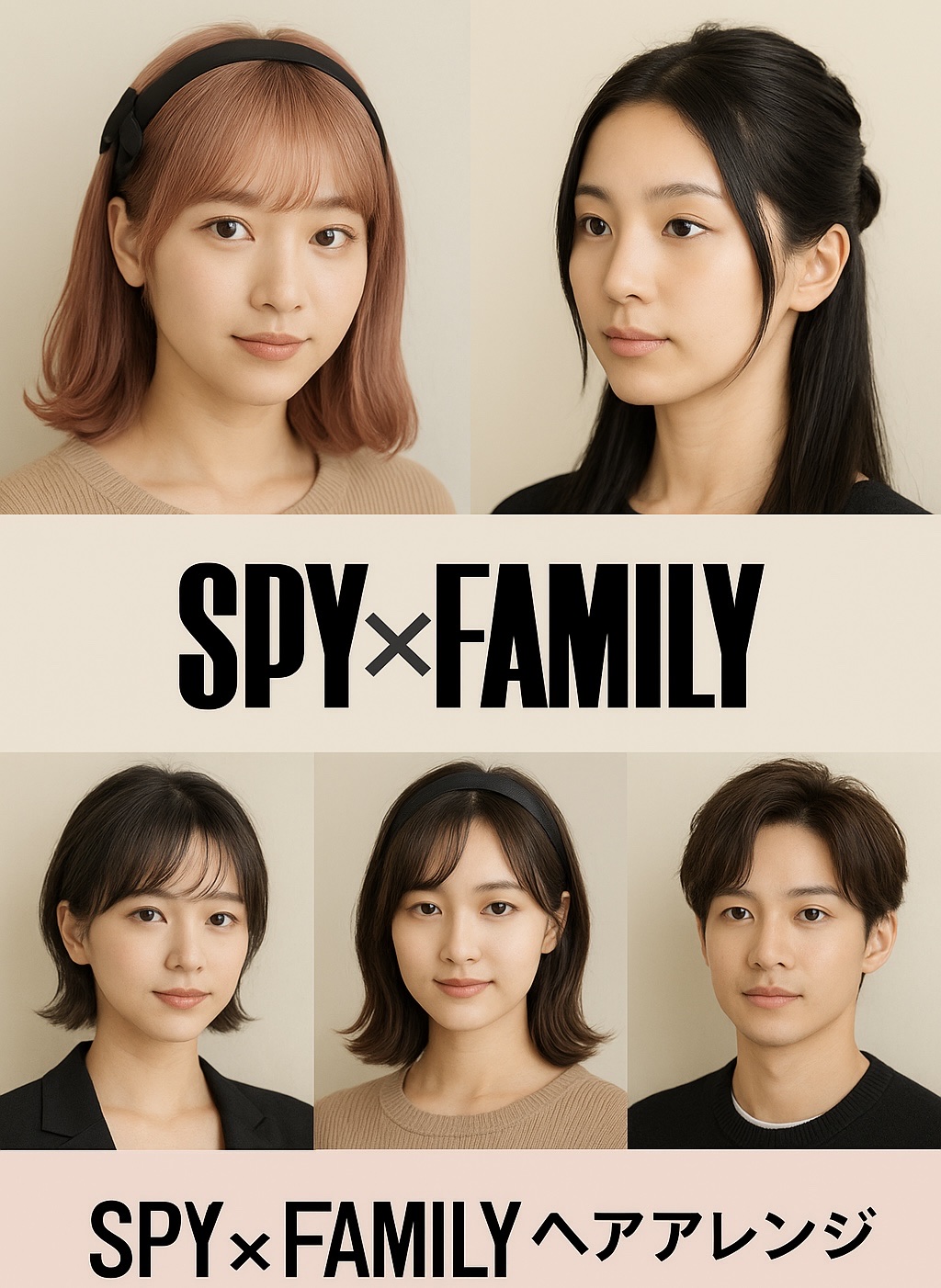 🕶✨SPY×FAMILY風リアルヘアアレンジまとめ✨🩷

アニメの世界観をリアルに落とし込んだ、おしゃれヘア特集💇‍♀️💫
推しキャラの雰囲気をそのままに、普段使いできるアレンジ＆カラーを厳選🎀

💗 アーニャ風 → ピンクベー