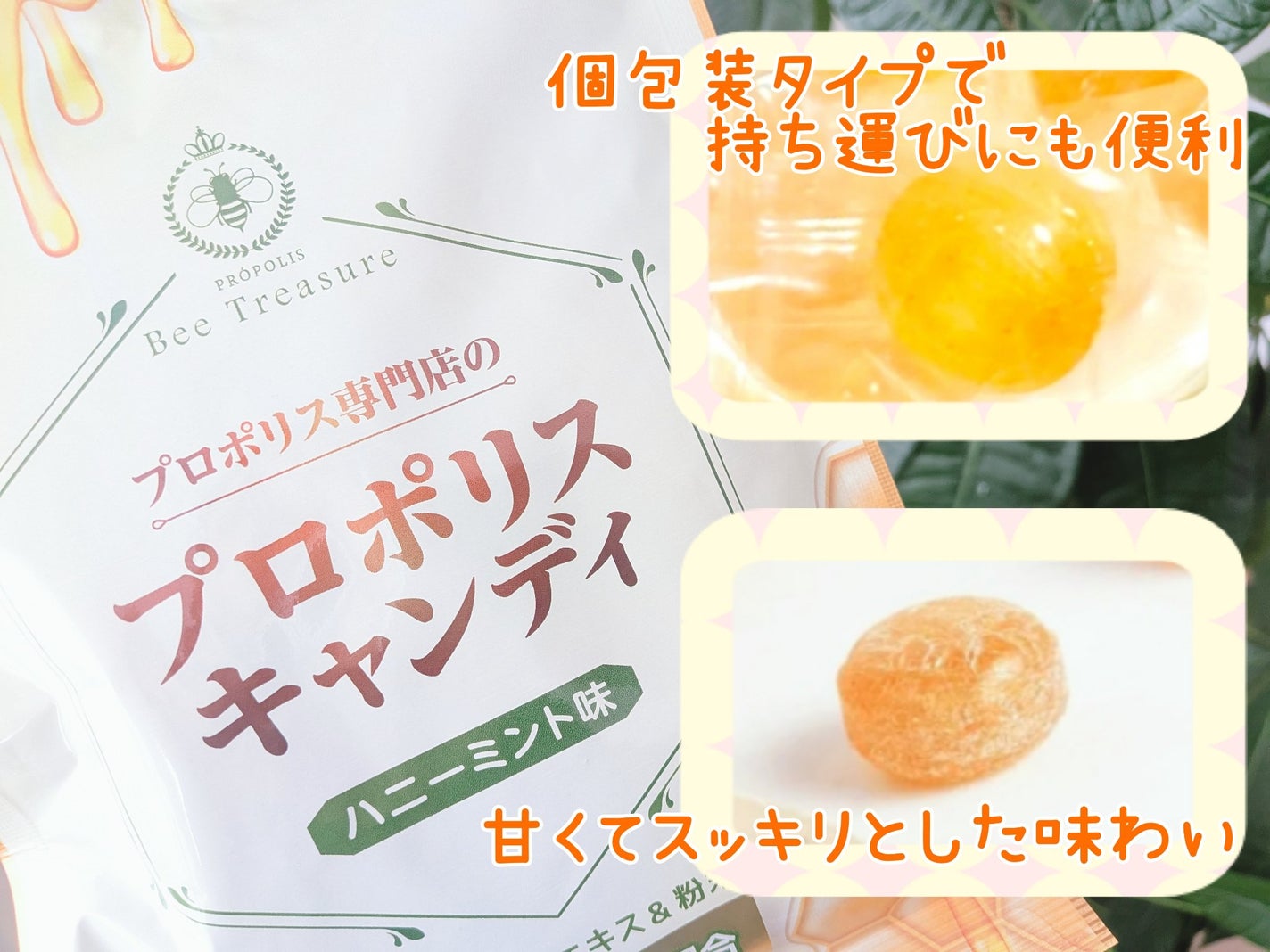 プロポリス専門店のプロポリスキャンディ ハニーミント味/Bee Treasure/食品を使ったクチコミ(3枚目)