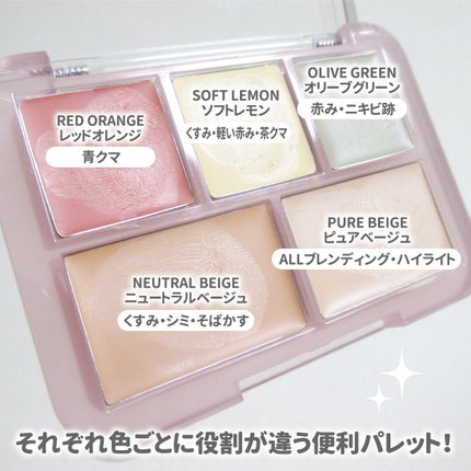 コンシールブレンダーパレット/LUNA/パレットコンシーラーを使ったクチコミ(3枚目)