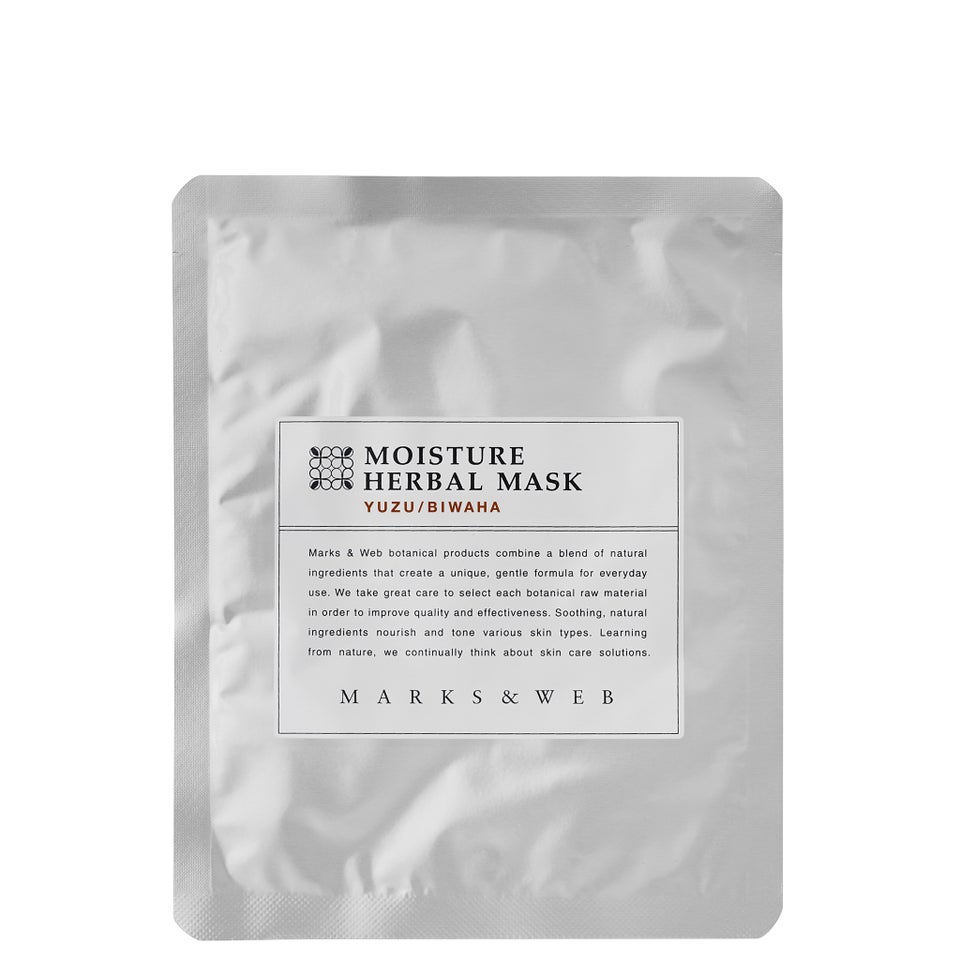 2025/11/1発売 MARKS&WEB モイスチャーハーバルマスク ユズ/ビワ葉