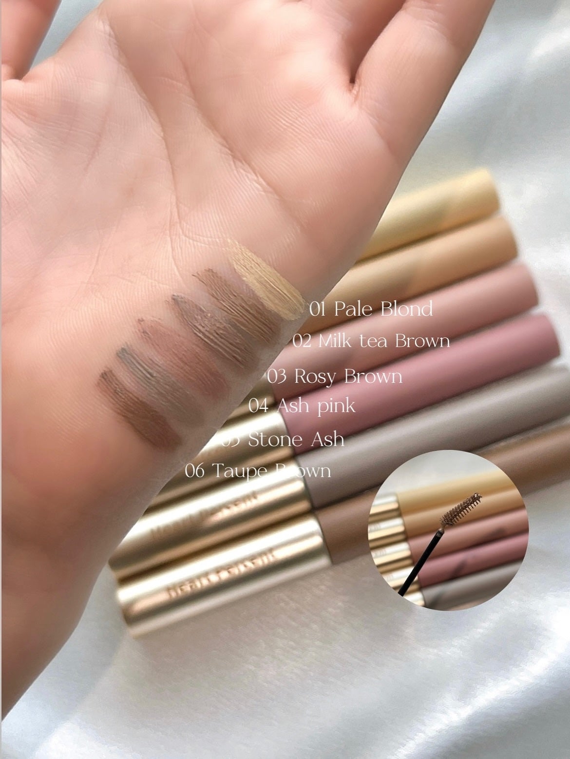 ドットオンムード フェイクアップ ブロウカラー/Heart Percent/眉マスカラを使ったクチコミ(2枚目)