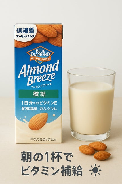 アーモンド・ブリーズ 無糖/カゴメ/オーツ・アーモンドミルクを使ったクチコミ(1枚目)
