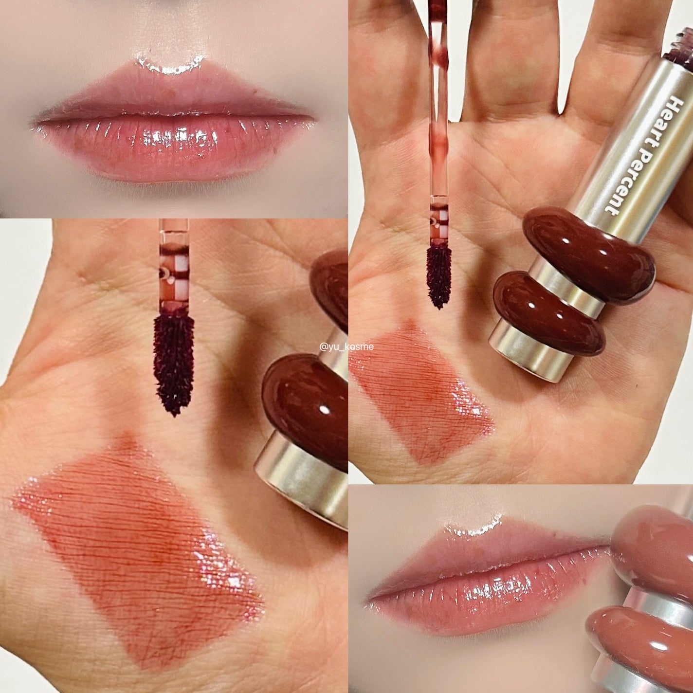 ドットオンムードワンウェイグロイティント/Heart Percent/リップティントを使ったクチコミ(6枚目)