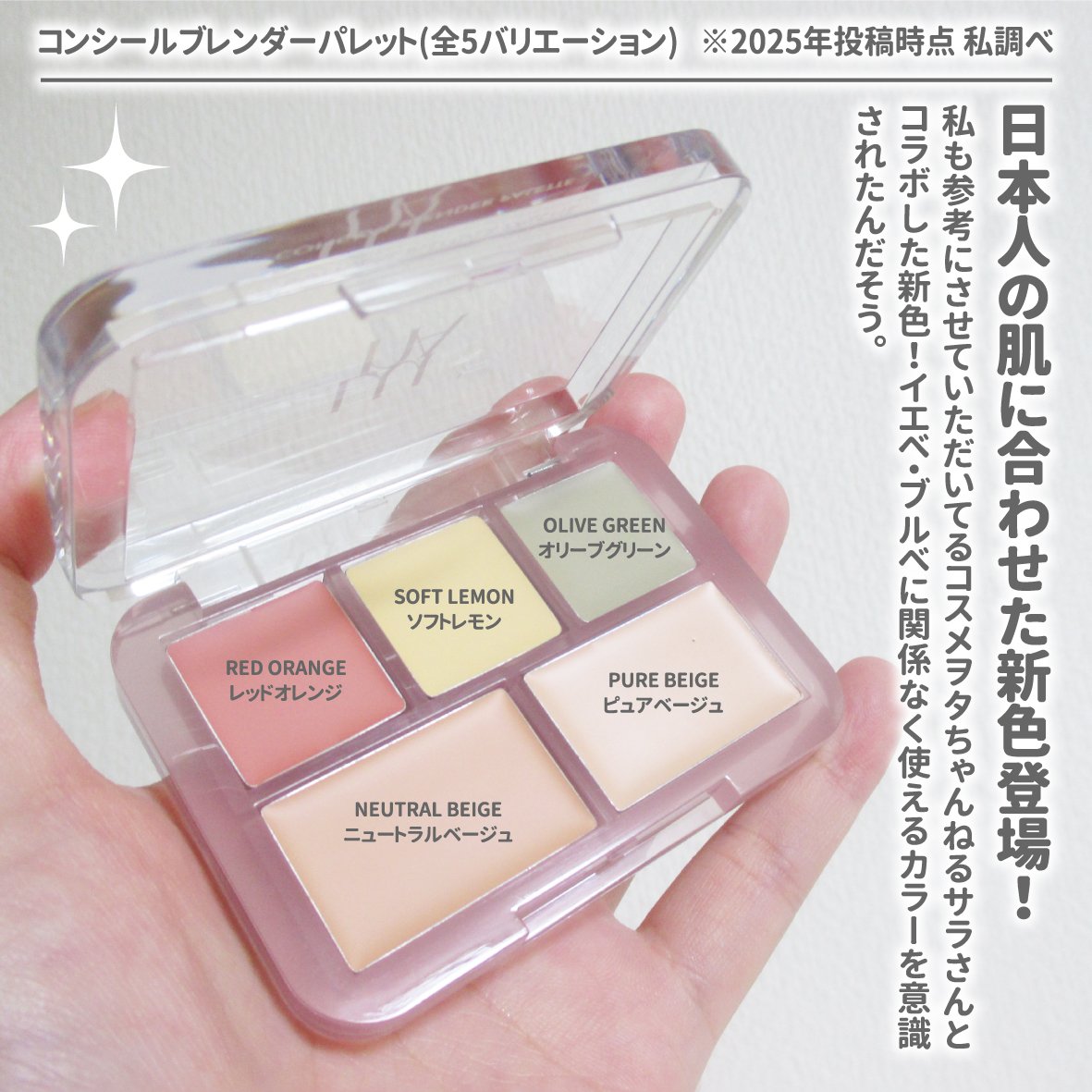 コンシールブレンダーパレット/LUNA/パレットコンシーラーを使ったクチコミ（2枚目）