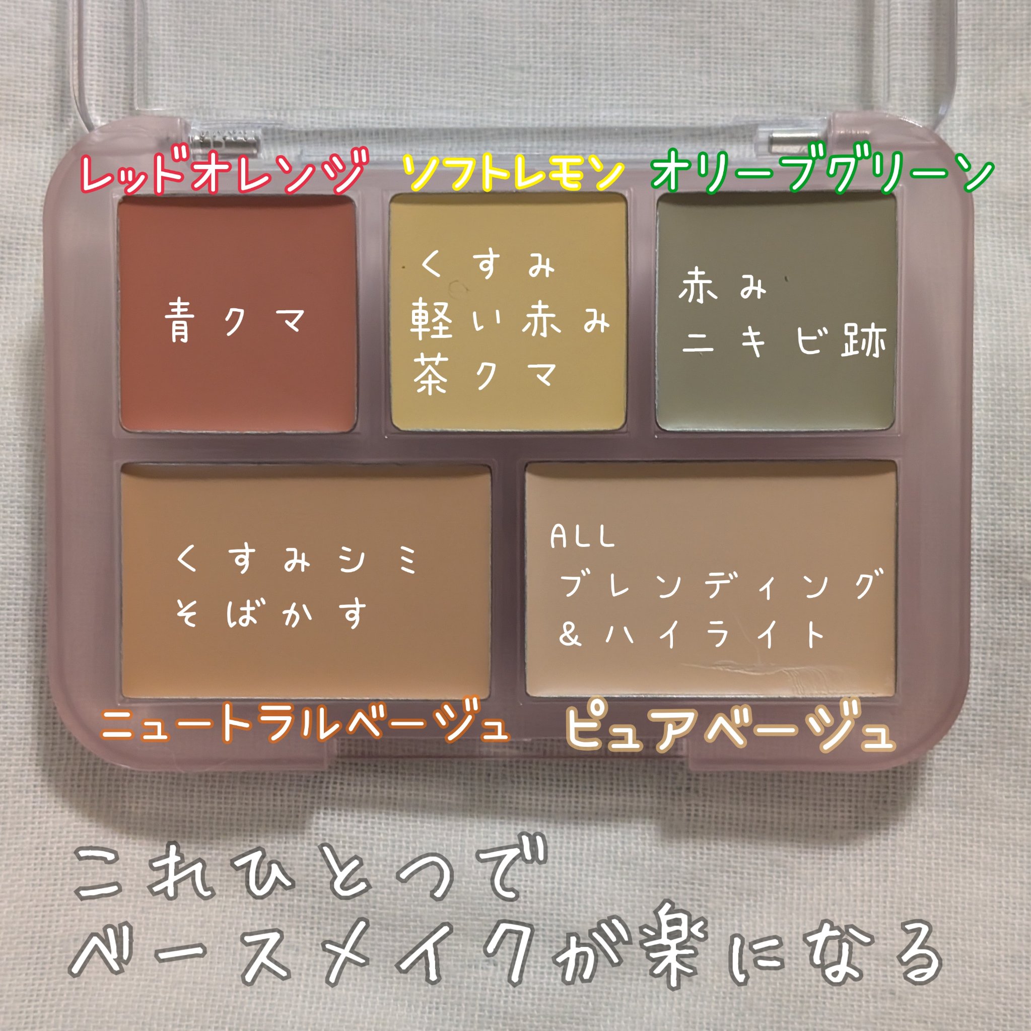 コンシールブレンダーパレット/LUNA/パレットコンシーラーを使ったクチコミ（2枚目）