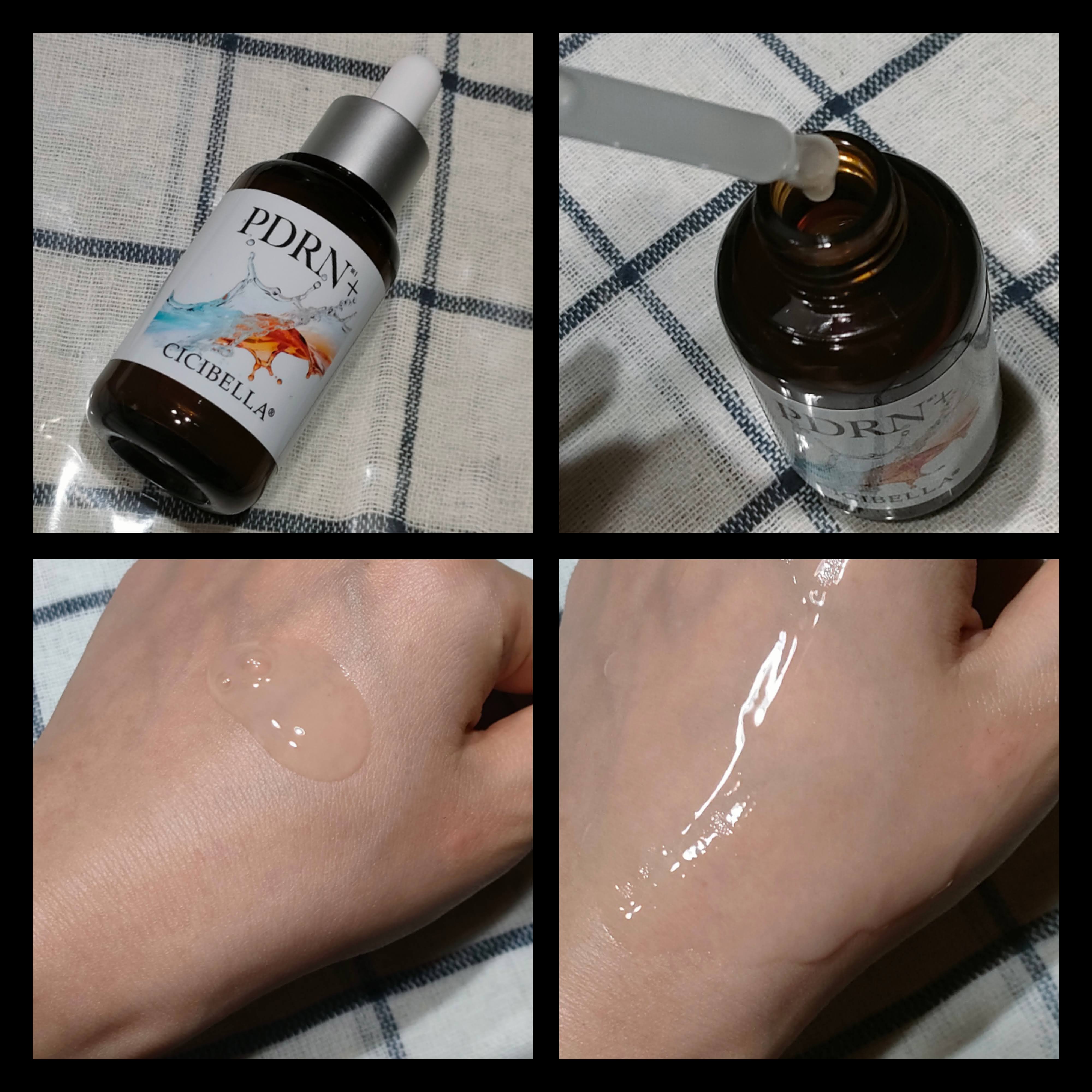 #プレミアムビューティーセラム

#CICIBELLA

#PDRN

半透明のほどよいとろみがあるセラムで
しっとりとした使い心地です。
重ねるとよりもちっと感が出ます。
スポイト式で量を調整しやすいです。
香りは特にありません。