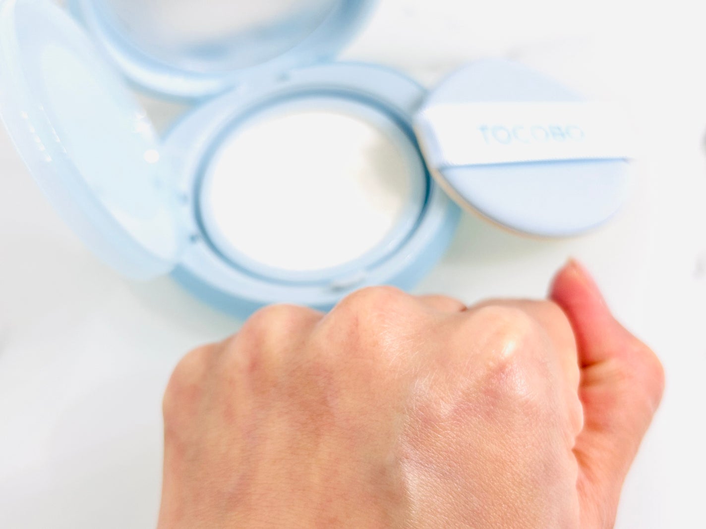 ブラーフィニッシュサンクッション/TOCOBO/日焼け止めパウダーを使ったクチコミ(3枚目)