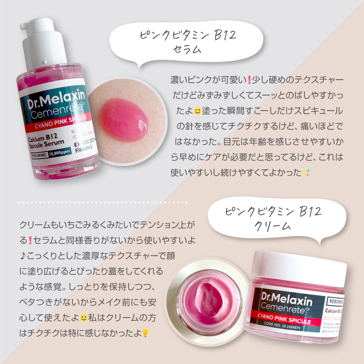 セメンリトシアノ ピンクスピキュールセラム/Dr.Melaxin/美容液を使ったクチコミ（2枚目）