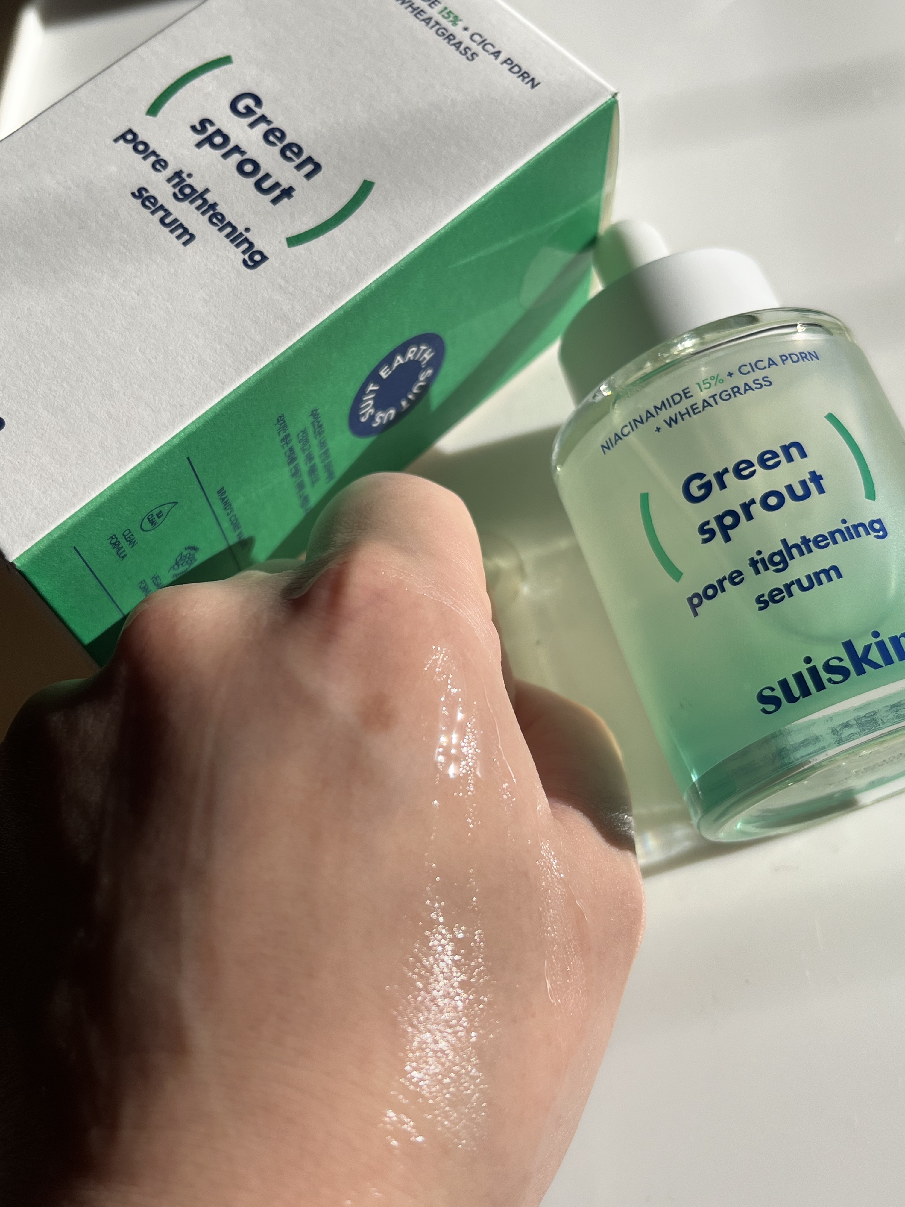 若芽ポアタイトニングセラム/suiskin/美容液を使ったクチコミ（3枚目）