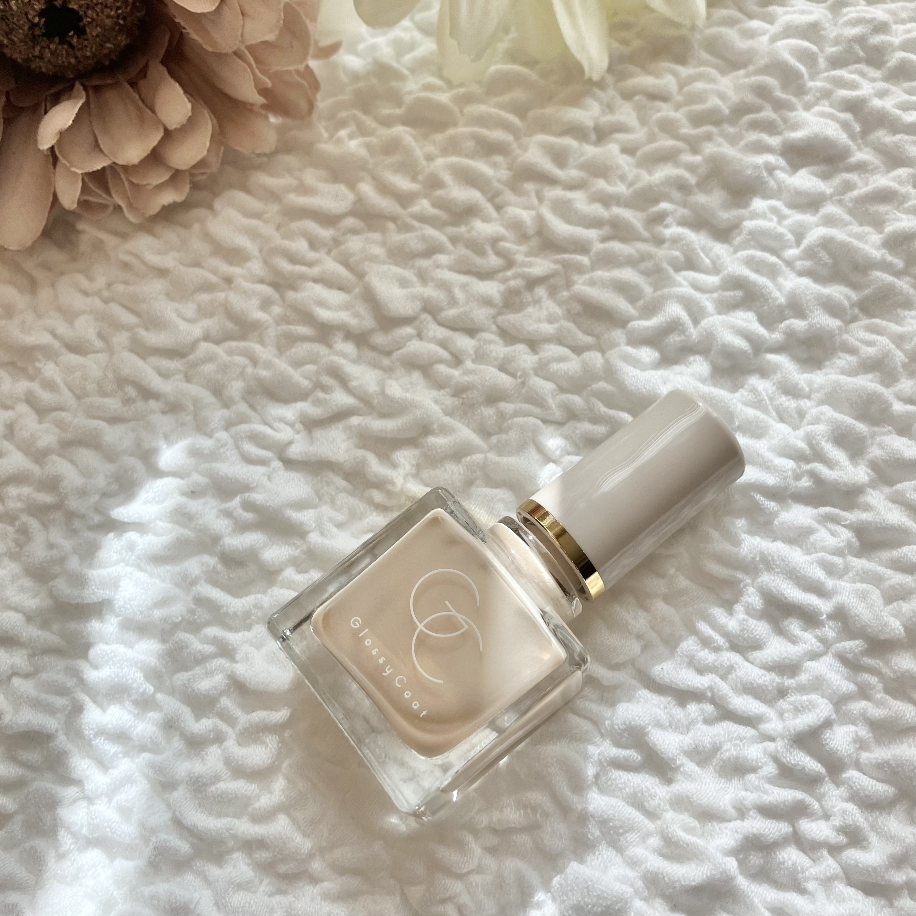 グロッシーコート シフォンベージュ/スキューズミー/オールインワンネイルを使ったクチコミ（1枚目）