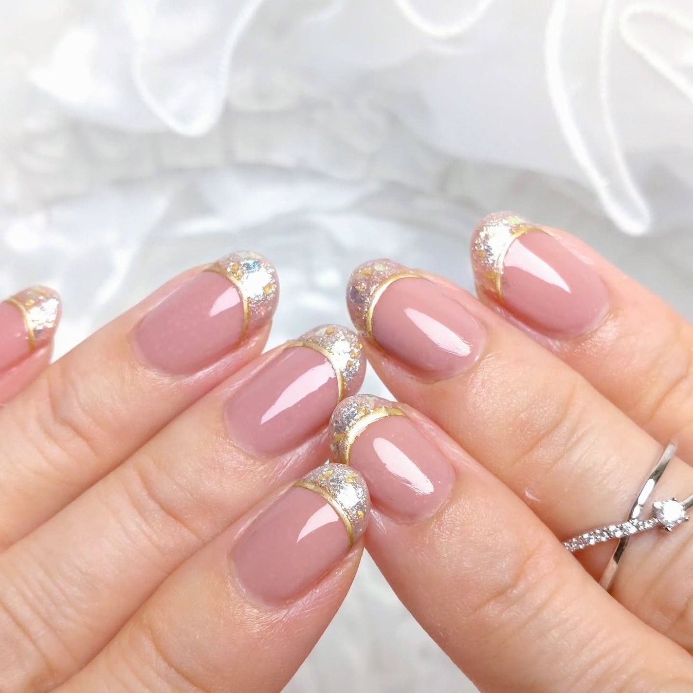 ミルクティ on LIPS 「✴✴美爪仕上げのネイルファンデーションを活かした#ガラスフレン..」(2枚目)