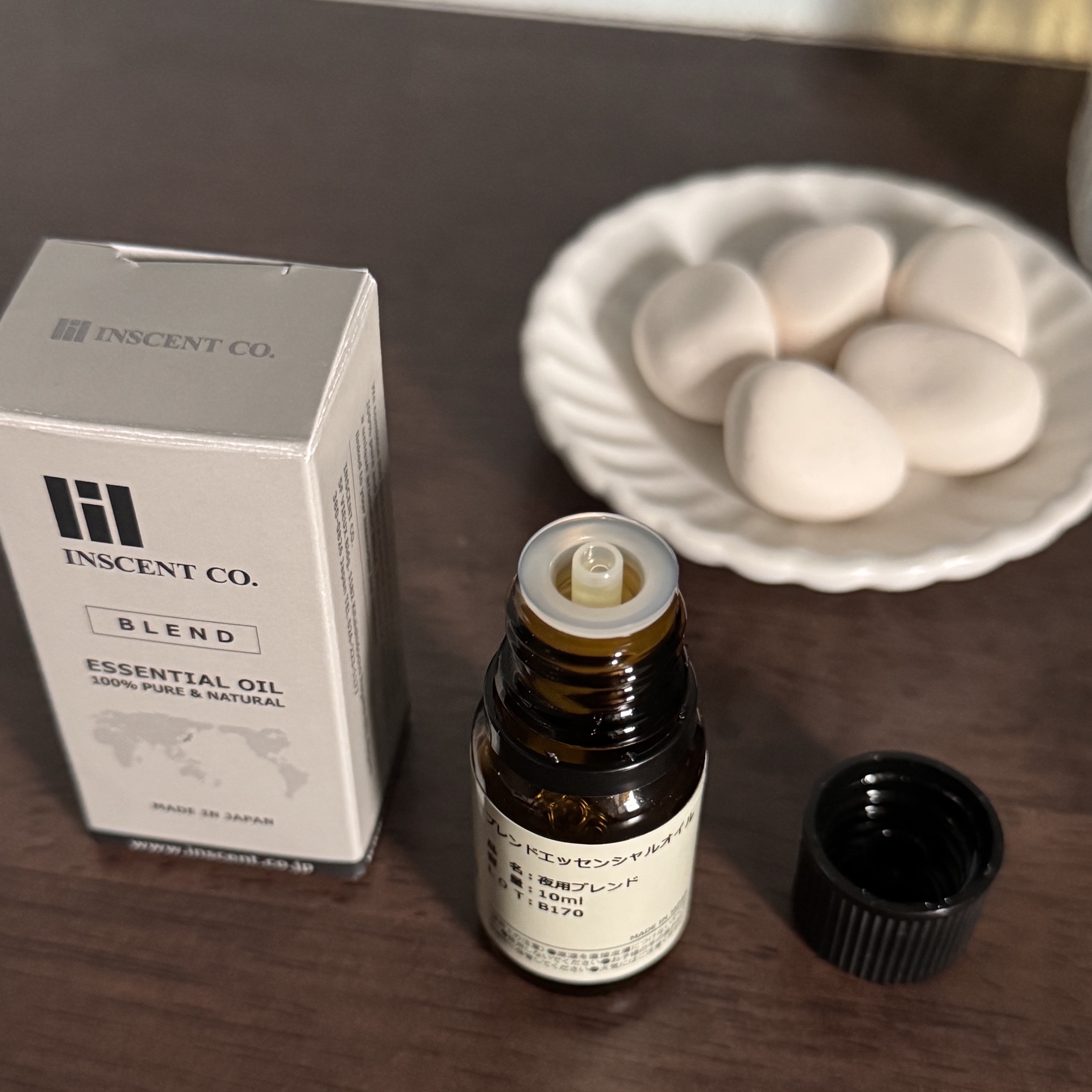 ブレンドエッセンシャルオイル 夜用ブレンド/INSCENT CO./アロマオイルを使ったクチコミ（3枚目）