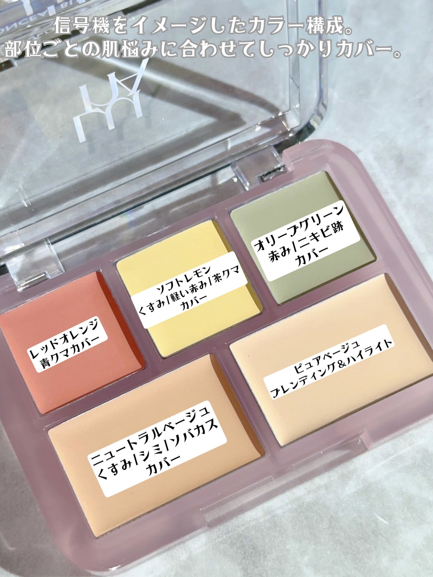 コンシールブレンダーパレット/LUNA/パレットコンシーラーを使ったクチコミ(3枚目)