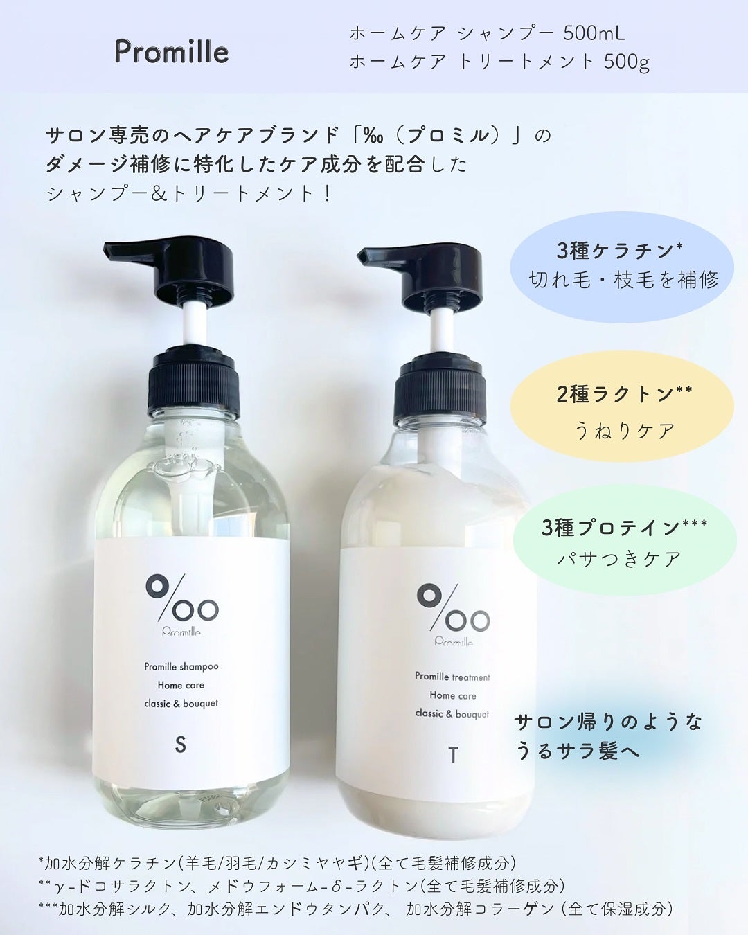 プロミルシャンプーN/プロミルトリートメントN/Promille/市販シャンプーを使ったクチコミ(2枚目)