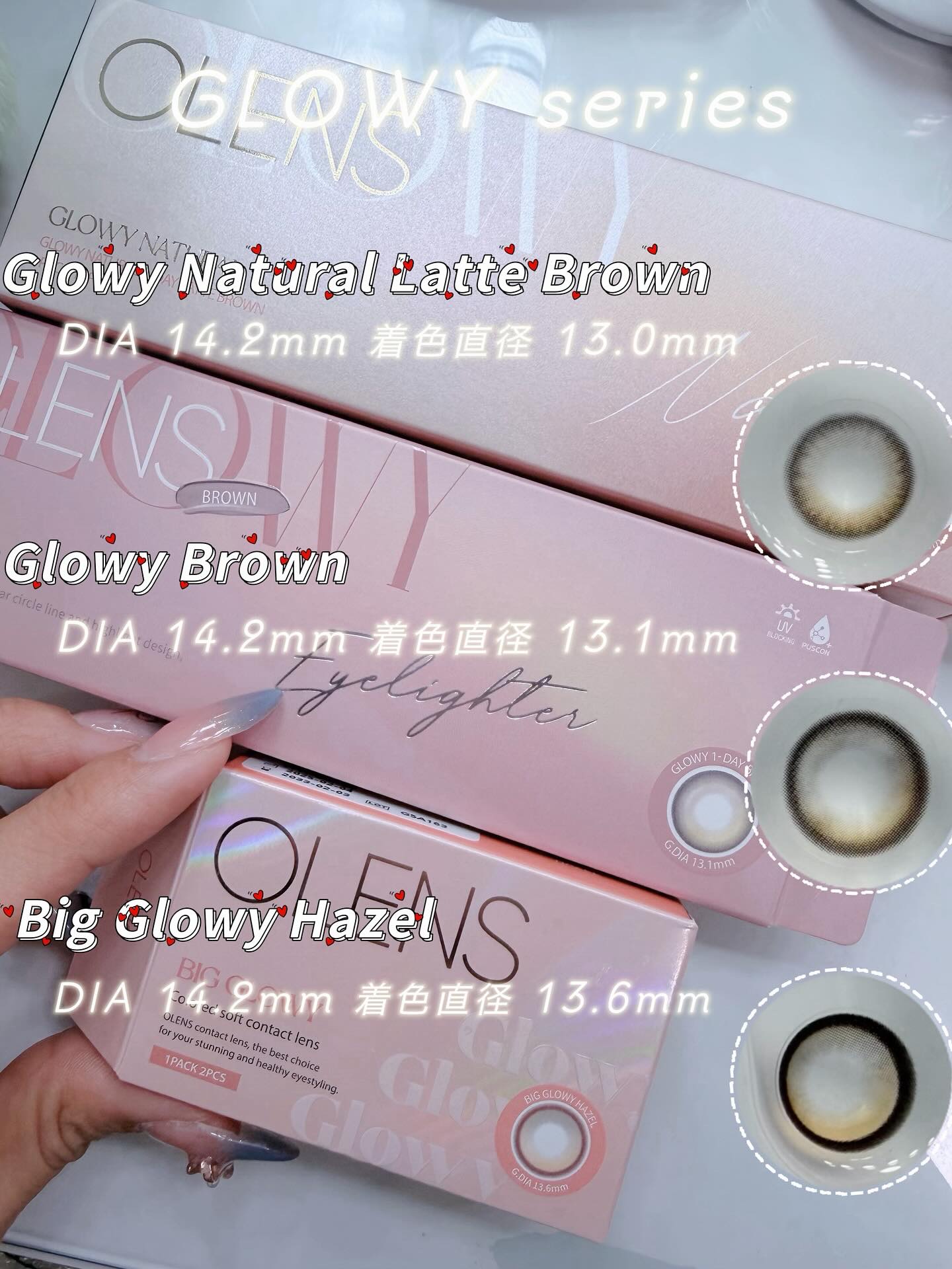 Glowy 1day/OLENS/ワンデー（１DAY）カラコンを使ったクチコミ（2枚目）