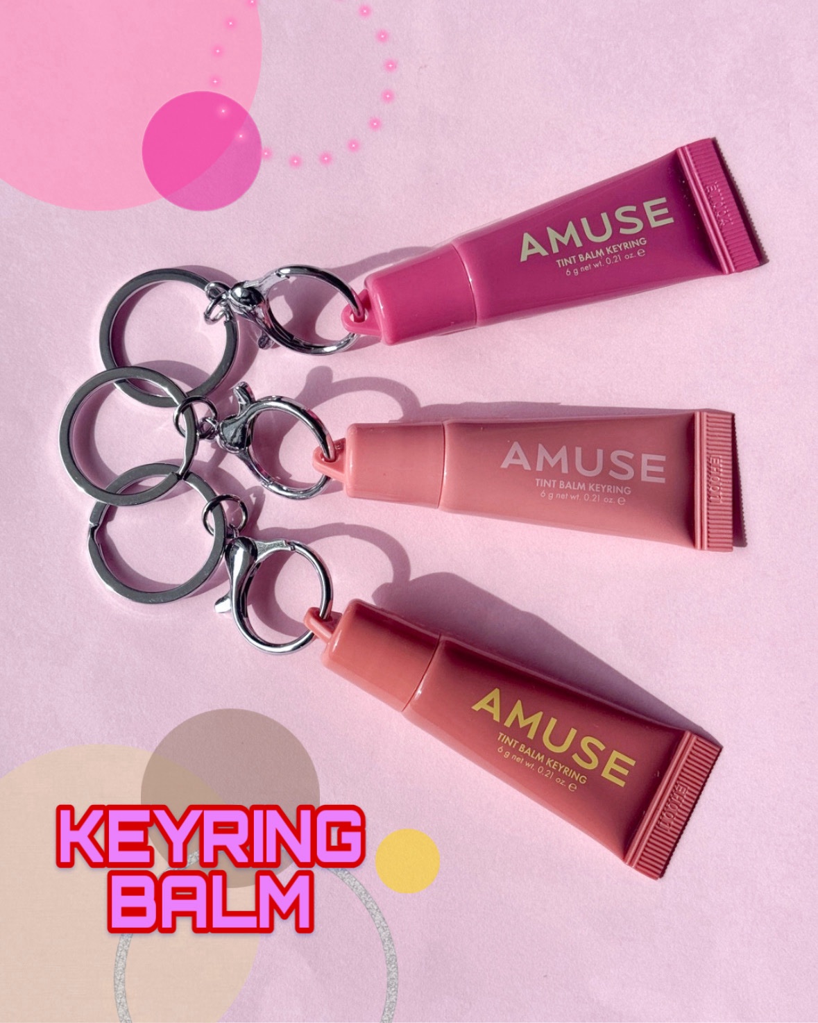 ケア/ティントバームキーリング/AMUSE/リップグロスを使ったクチコミ（1枚目）