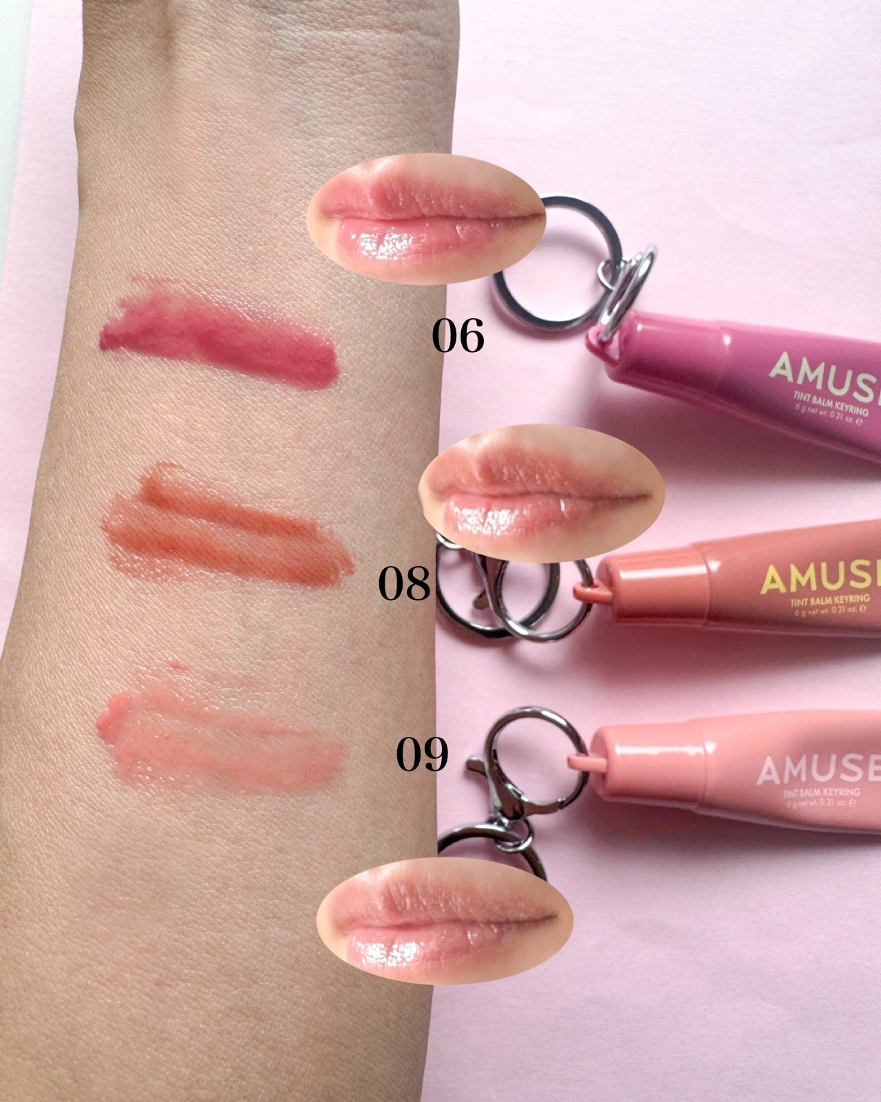 ケア/ティントバームキーリング/AMUSE/リップグロスを使ったクチコミ(3枚目)