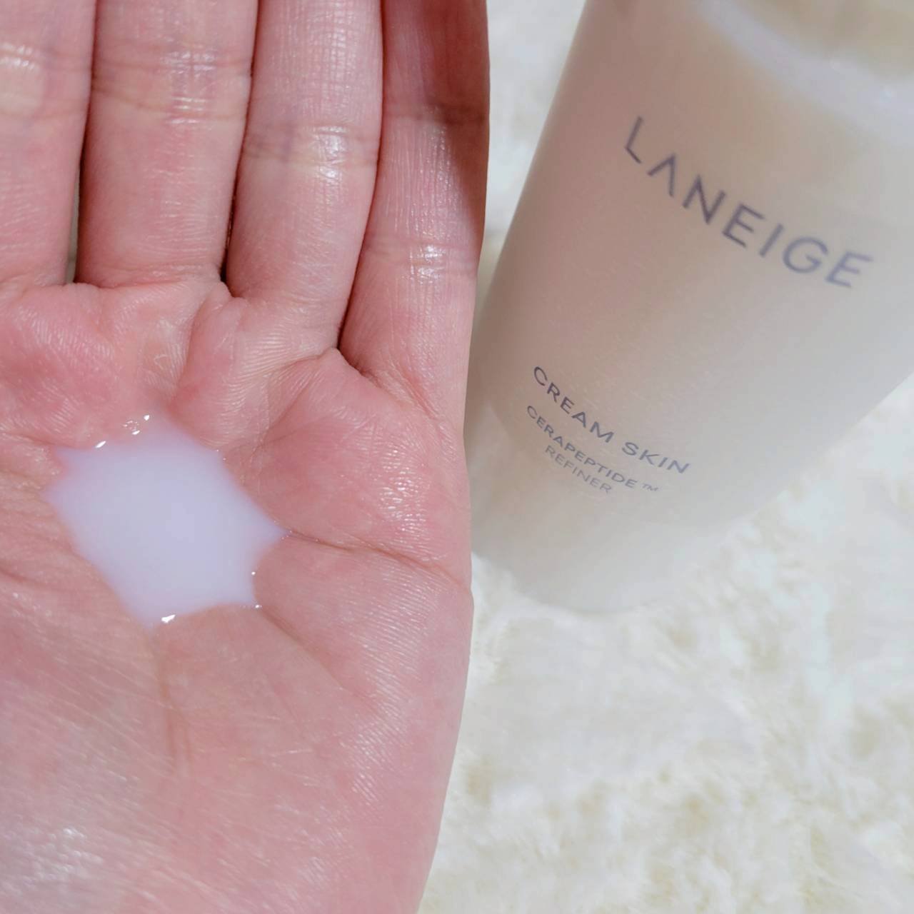 LANEIGE クリームスキン ローションのクチコミ「店頭で見かけて気になったので、
購入してみました！
クリーム1本分を溶かし込んでるんやって!!.....」（2枚目）