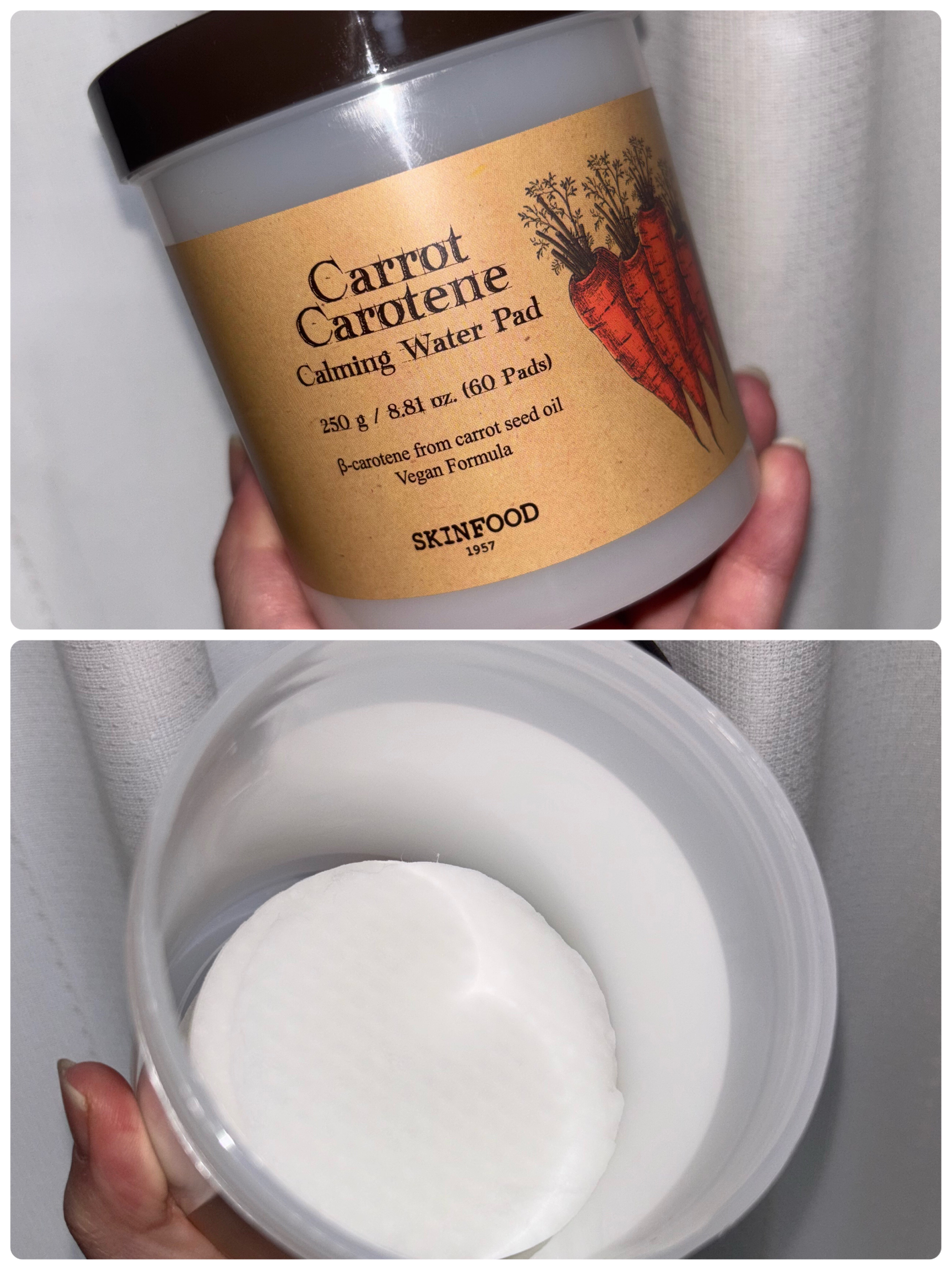 キャロットカロテン カーミングウォーターパッド/SKINFOOD/トナーパッドを使ったクチコミ（1枚目）