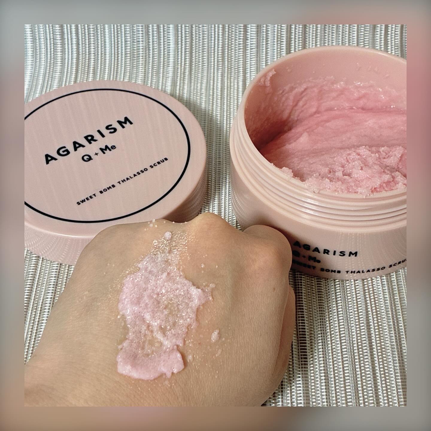 Q+Me スウィート ボム タラソ スクラブ/AGARISM/バスト・ヒップケアを使ったクチコミ（2枚目）