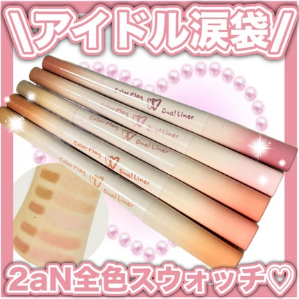 カラープレイデュアルライナー/2aN/スティックアイシャドウを使ったクチコミ(1枚目)