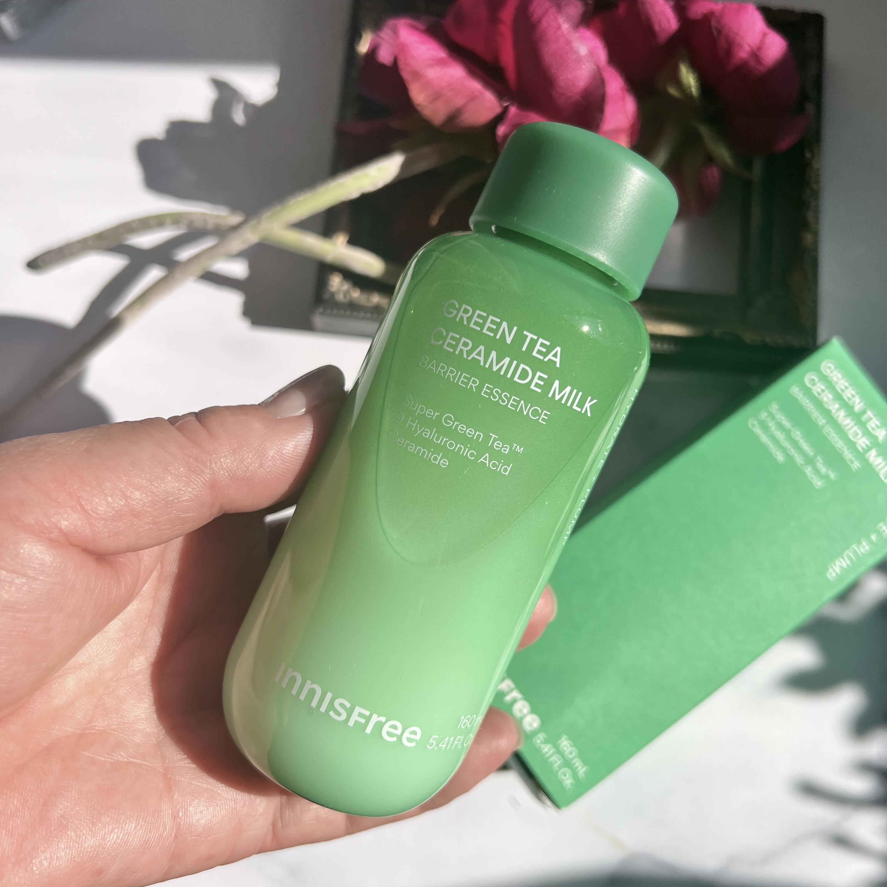 グリーンティー セラミド ミルク エッセンストナー/innisfree/化粧水を使ったクチコミ（2枚目）