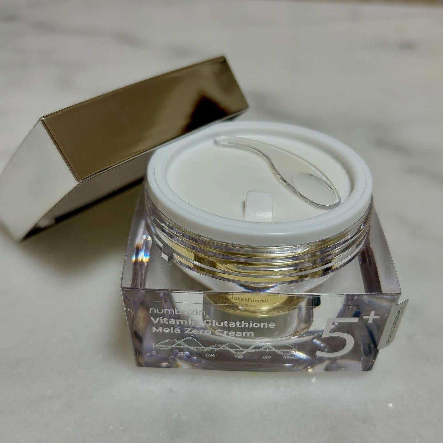 5番 白玉グルタチオンCメラゼロクリーム/numbuzin/フェイスクリームを使ったクチコミ(2枚目)