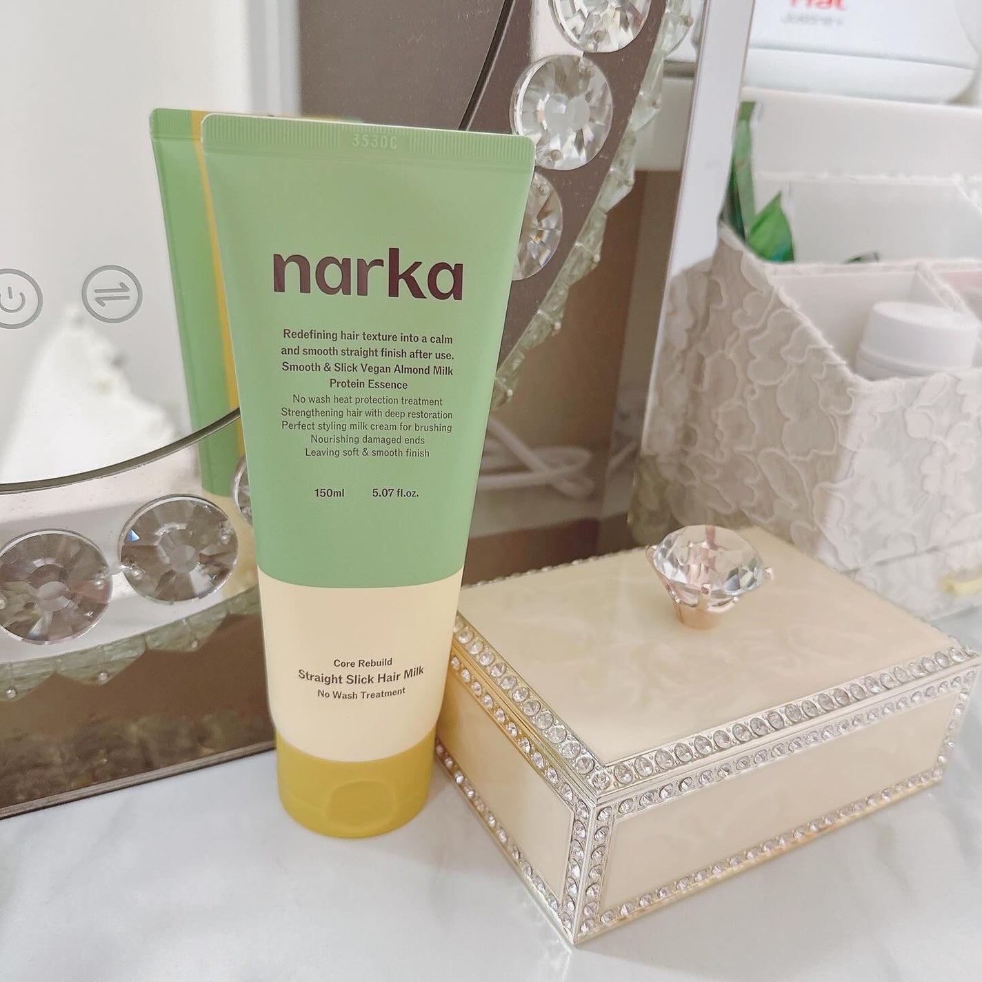 ストレートスリックヘアミルク/narka/ヘアミルクを使ったクチコミ(1枚目)