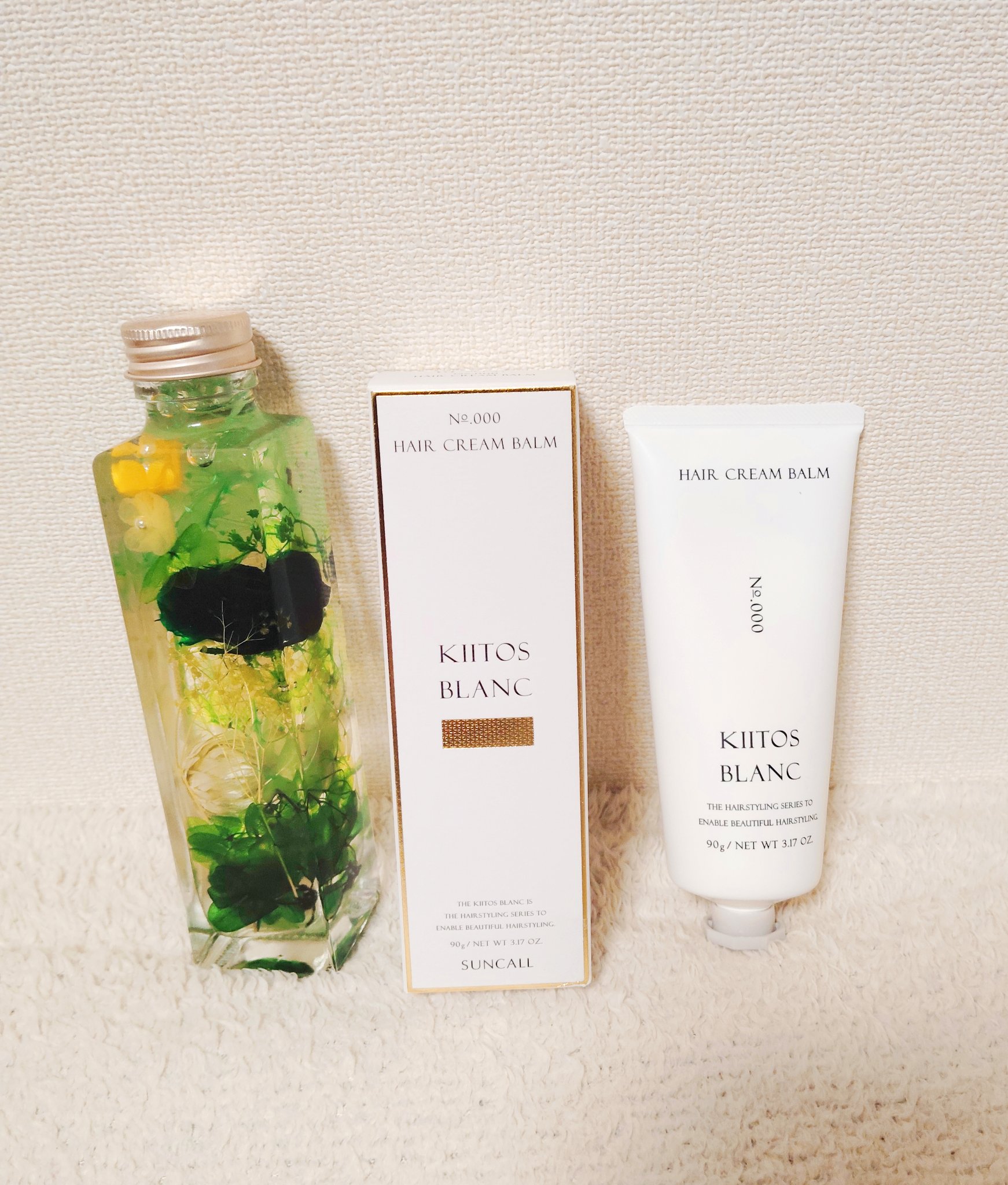 サンコール キートス ブラン グロスモイスチャー ヘアオイルのクチコミ「株式会社サンコール様から提供いただきました！
毎日のヘアスタイリングにおすすめの3品です。

.....」（2枚目）