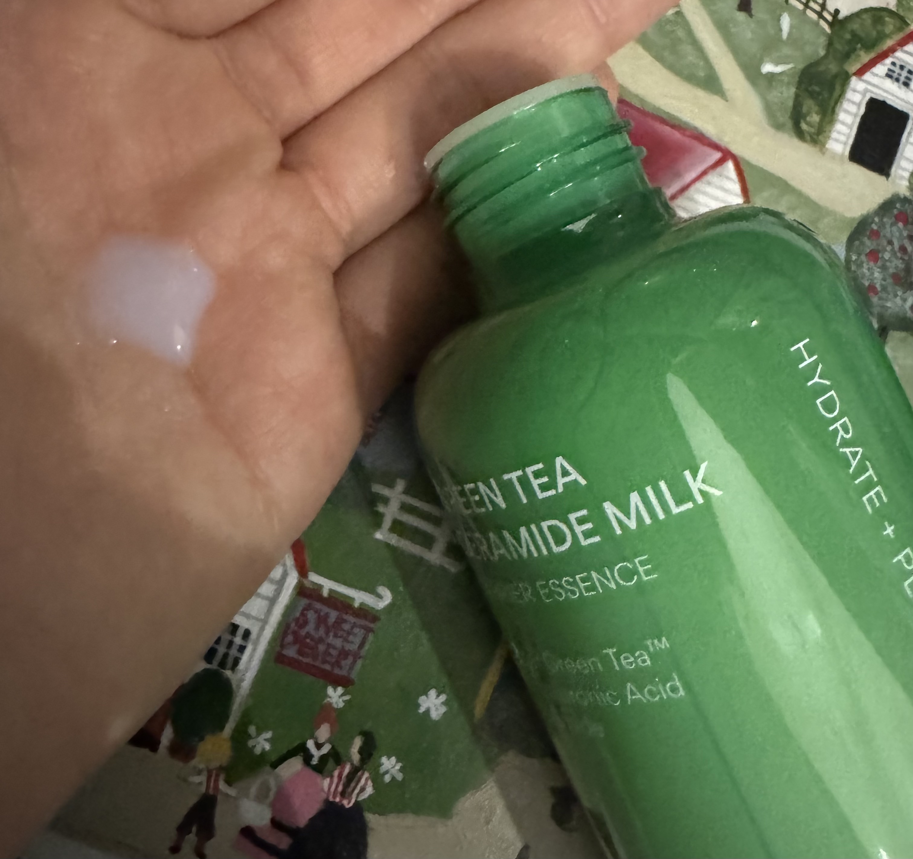 グリーンティー セラミド ミルク エッセンストナー/innisfree/化粧水を使ったクチコミ（2枚目）