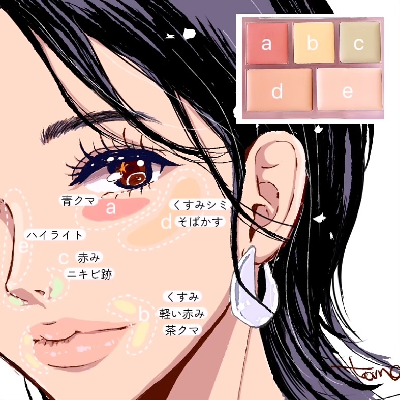 コンシールブレンダーパレット/LUNA/パレットコンシーラーを使ったクチコミ（3枚目）